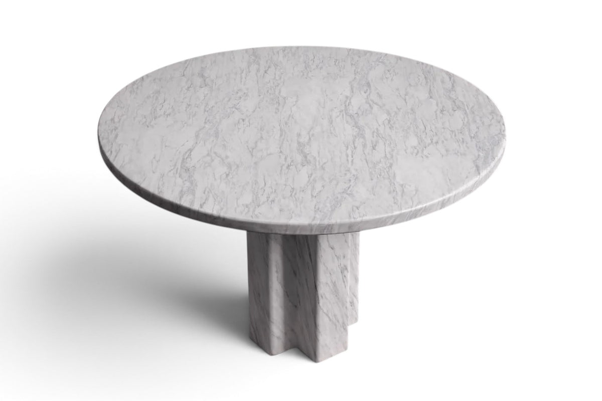 white marble dining table. white round marble dining table. round marble table. white marble table. custom round marble dining table. custom marble table. round marble dining table. round marble living room table. custom marble dining table. bespoke marble dining table. custom made marble dining table.