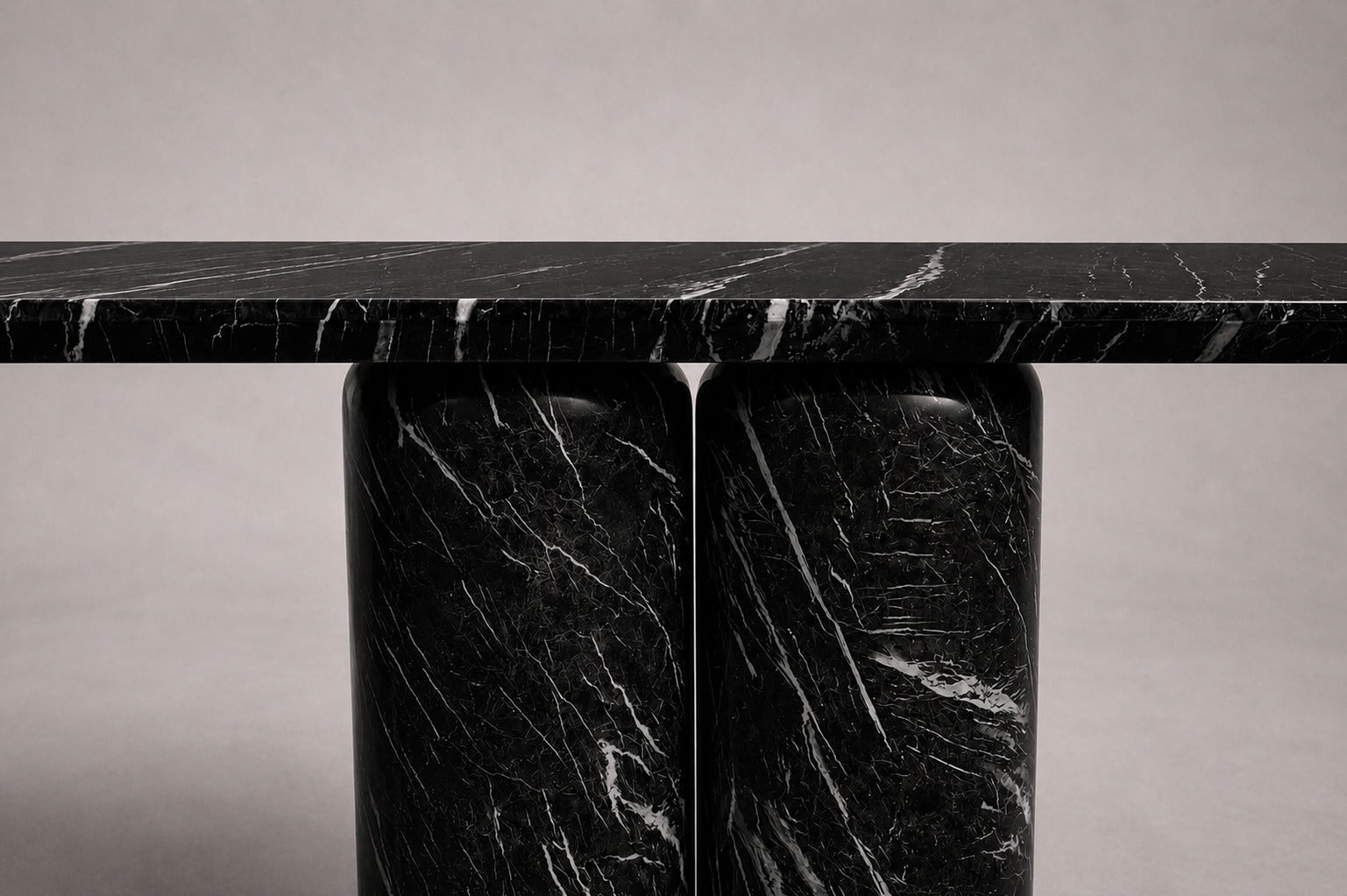 Bullet Alexander Black Marble Console Table