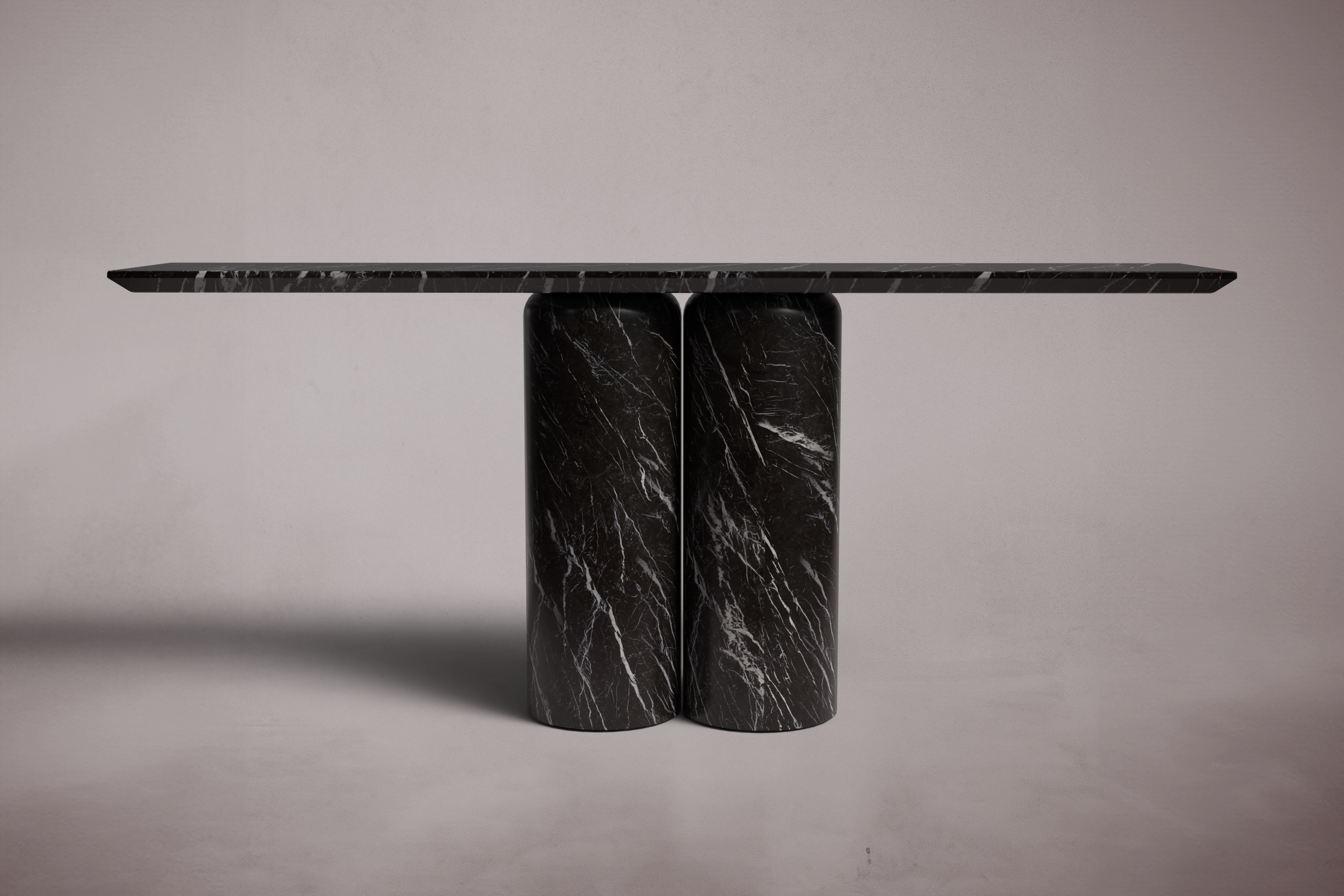 Bullet Alexander Black Marble Console Table