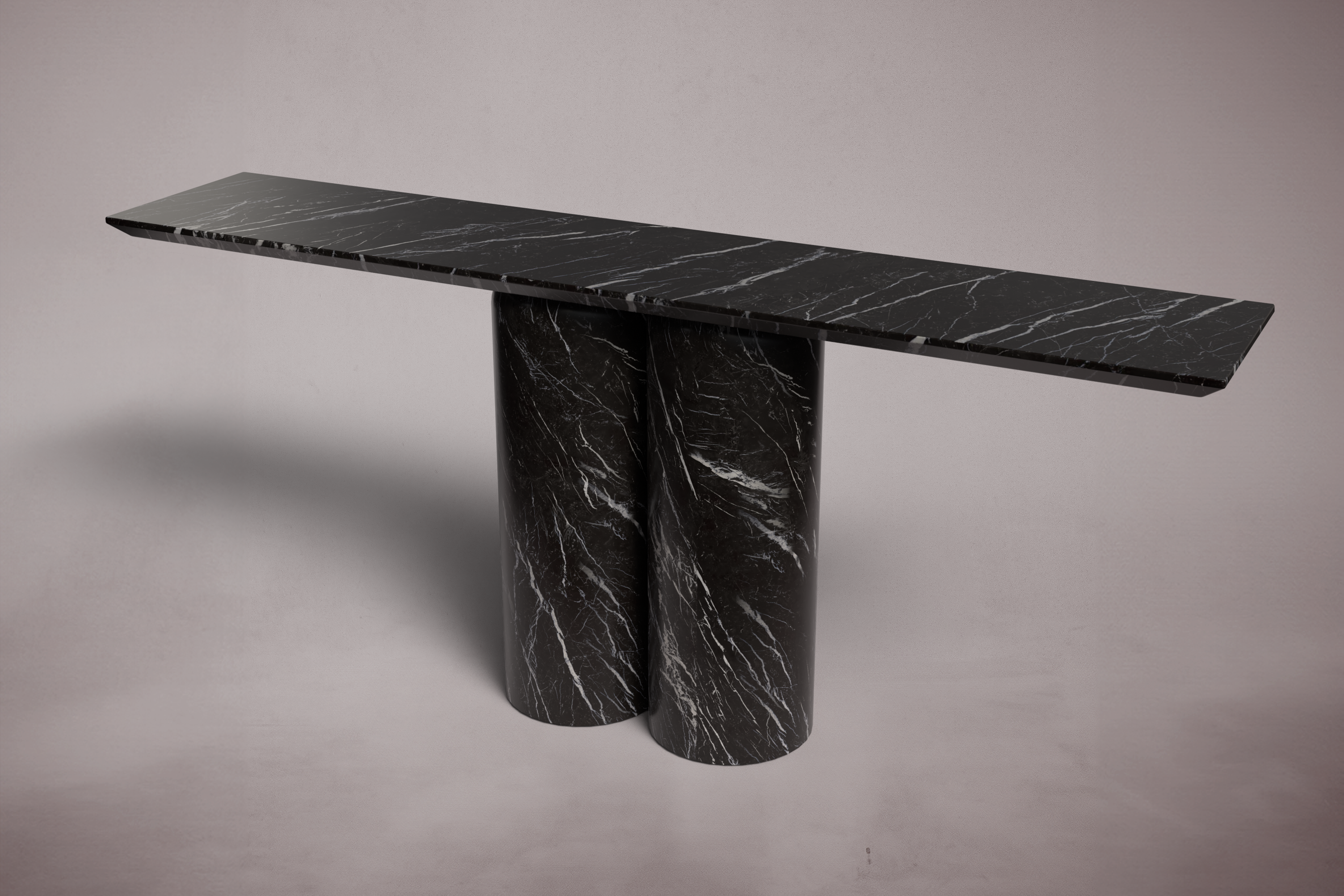 Bullet Alexander Black Marble Console Table
