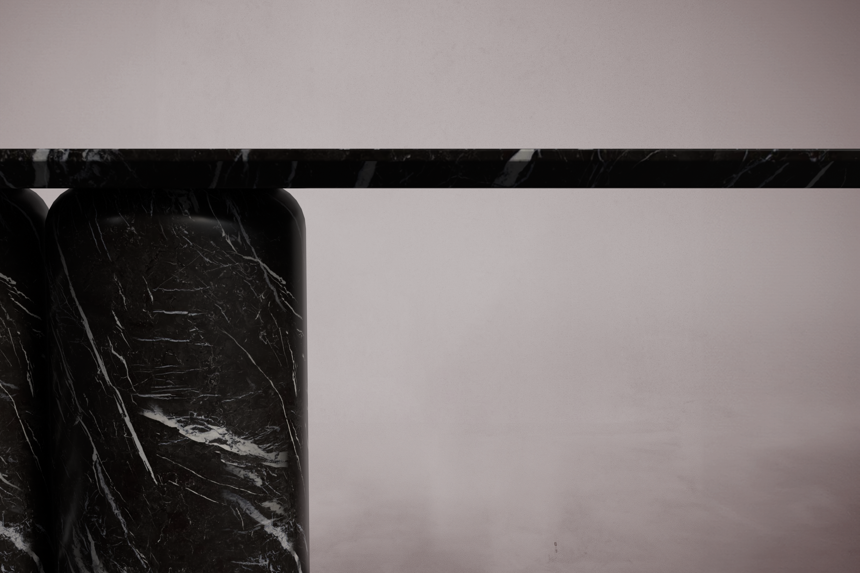 Bullet Alexander Black Marble Console Table