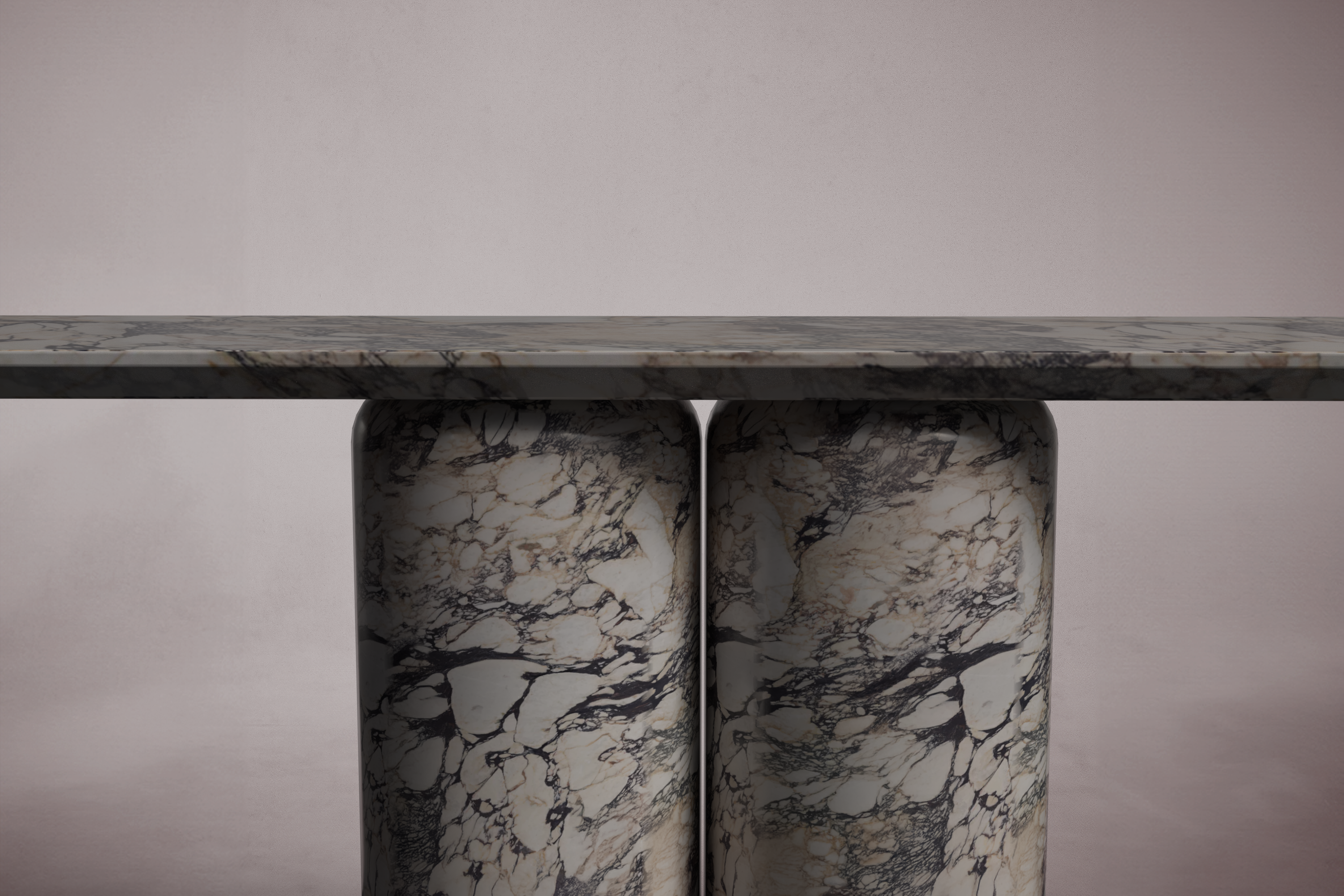 Bullet Calacatta Viola Marble Console Table