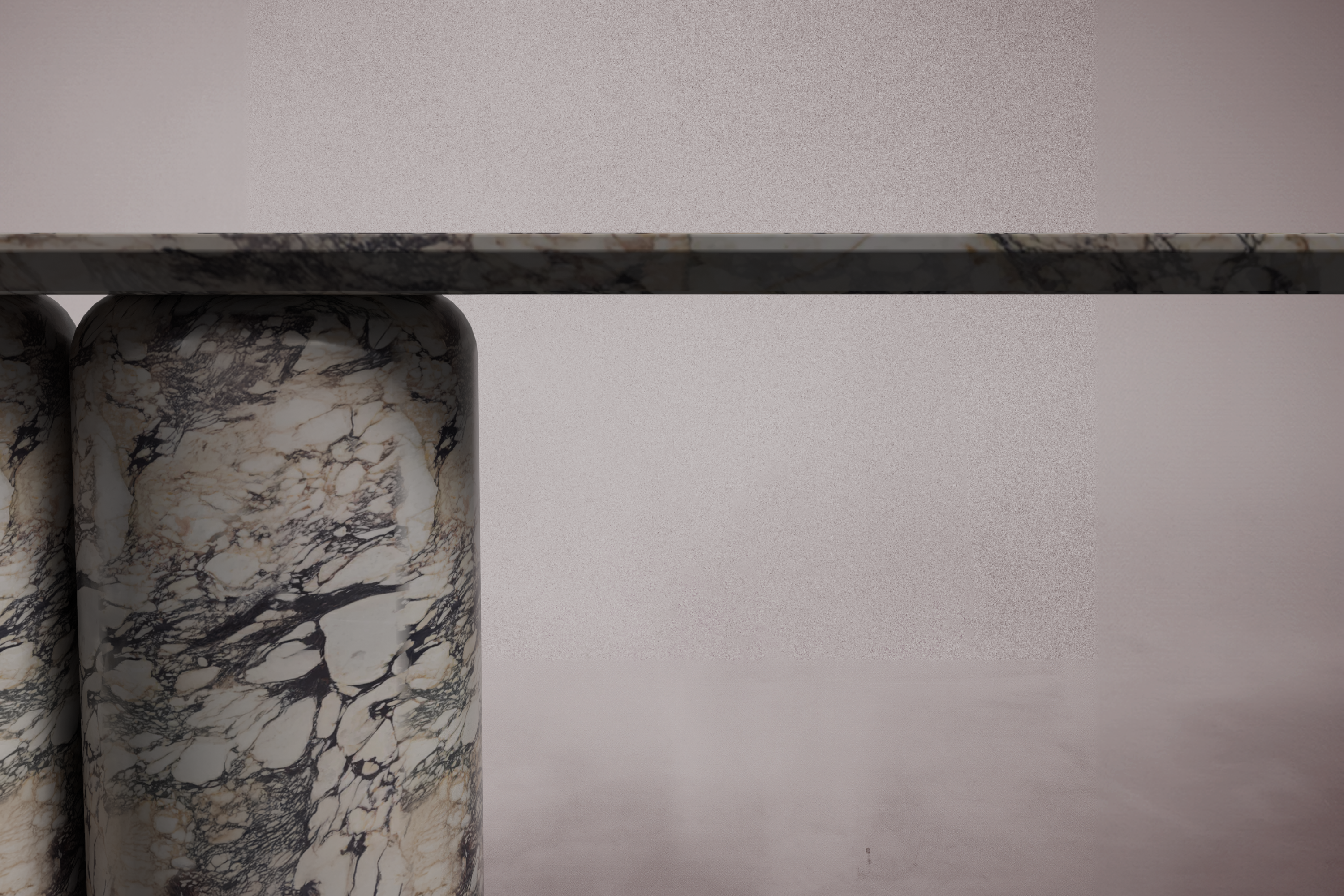 Bullet Calacatta Viola Marble Console Table