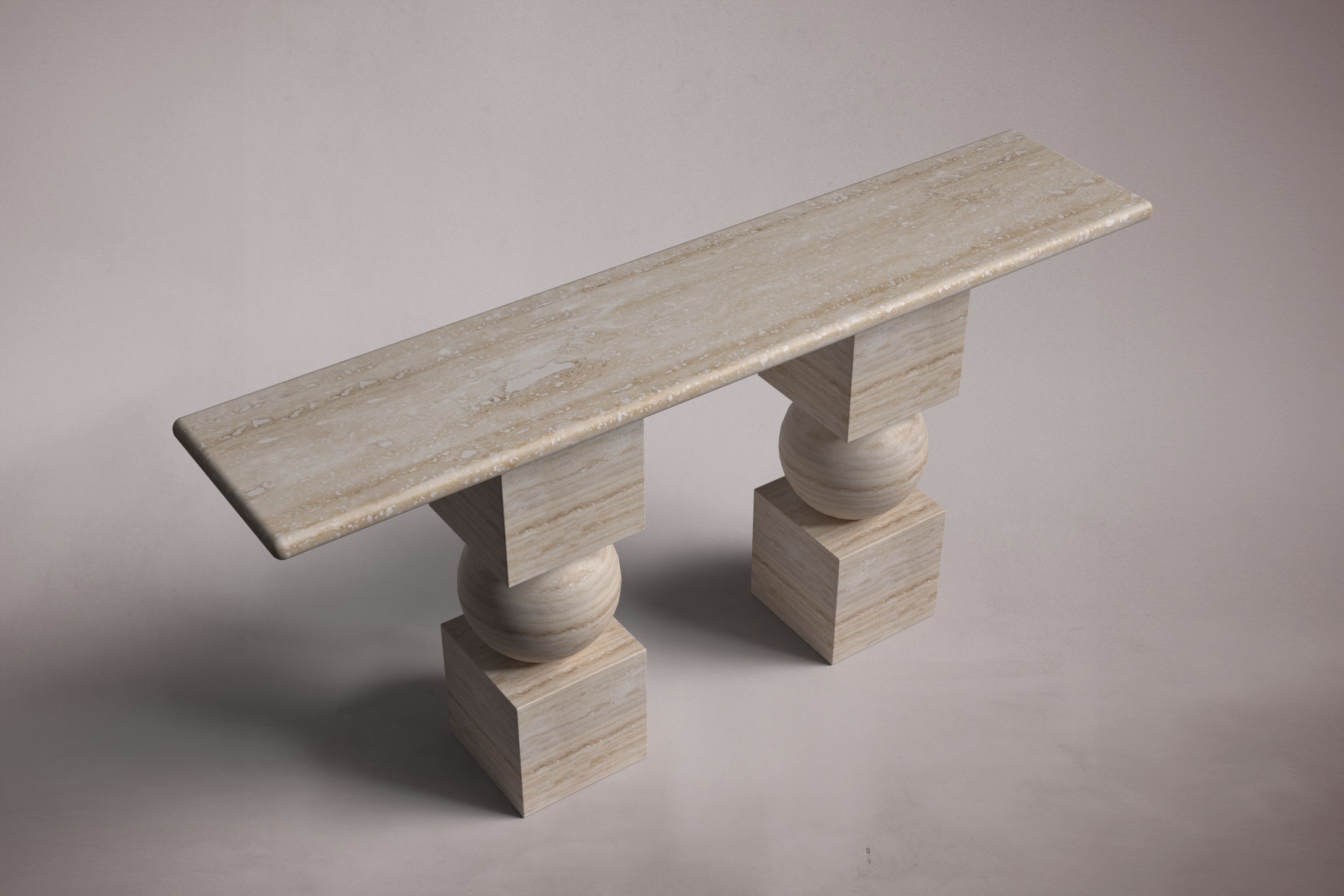 Axis Travertine Console Table