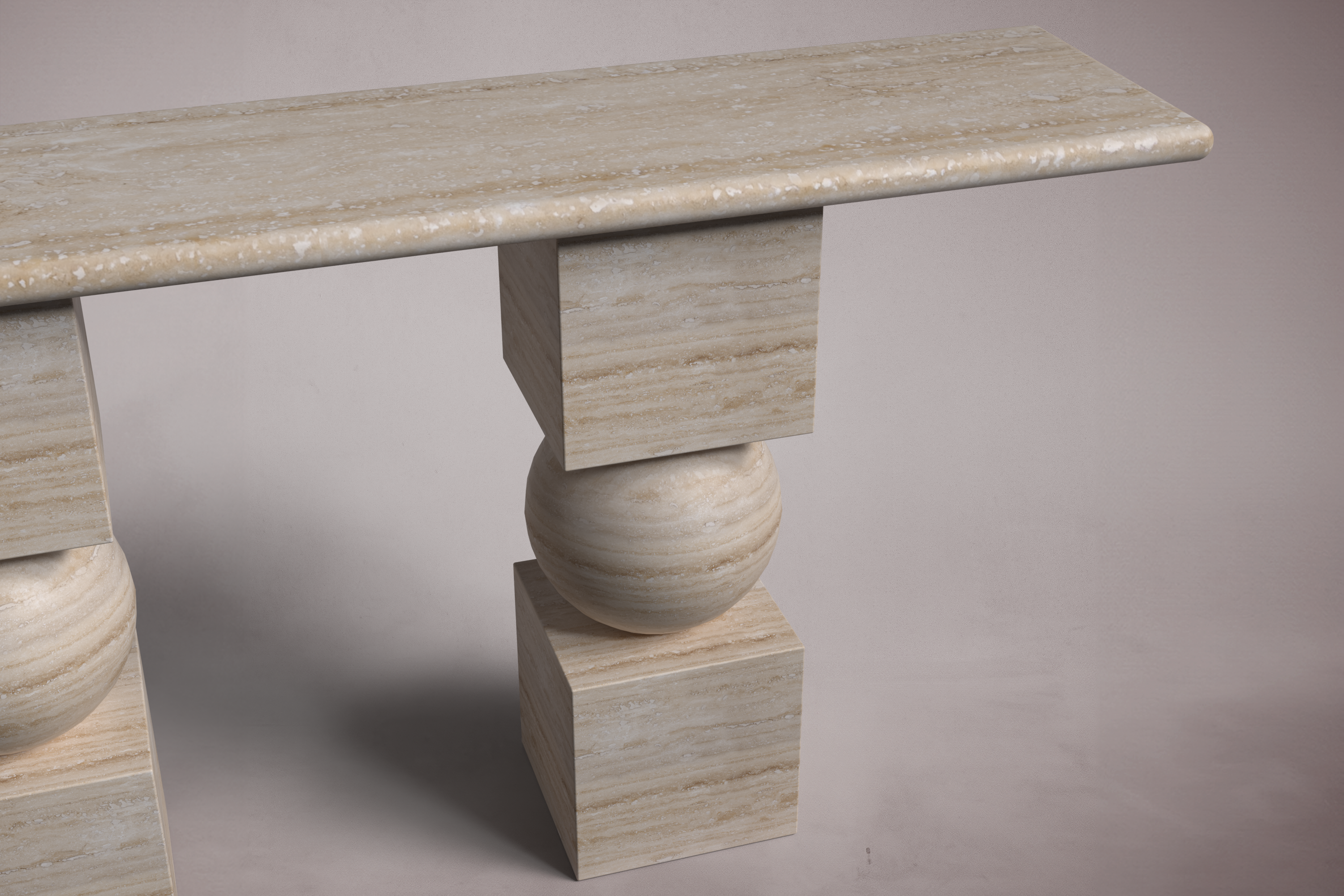 Axis Travertine Console Table