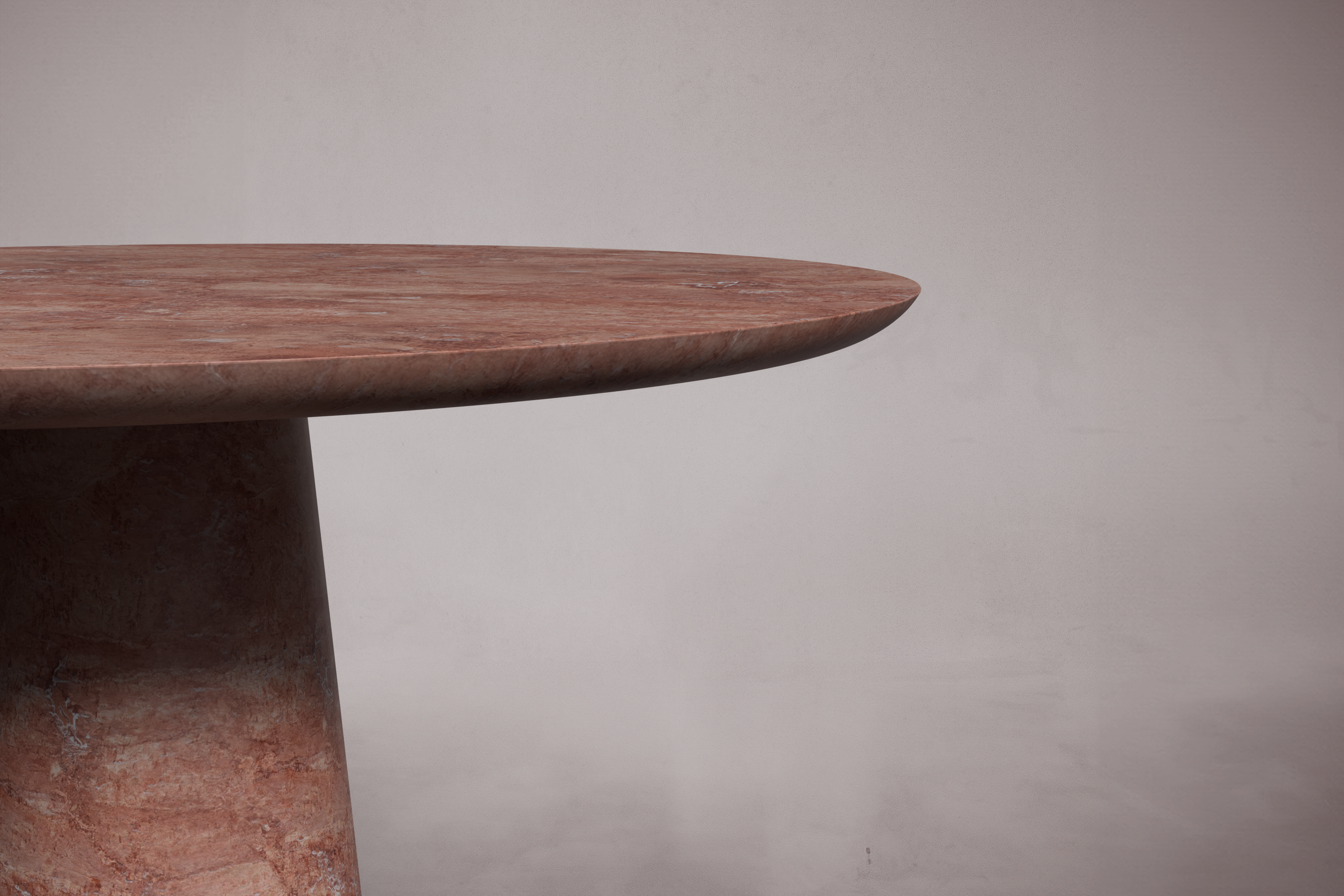 Essence Red Travertine Round Table
