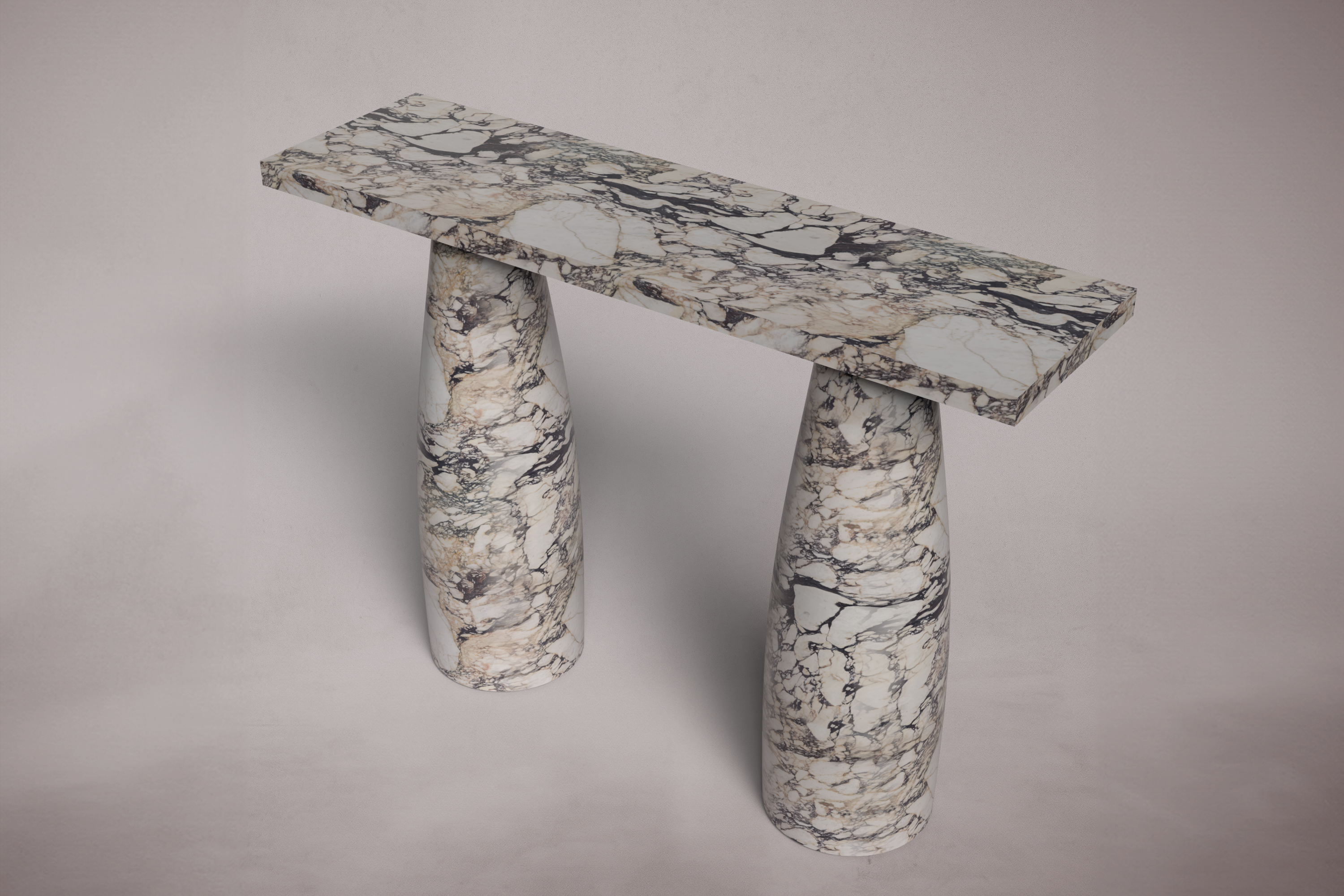Gamme Calacatta Viola Marble Console Table