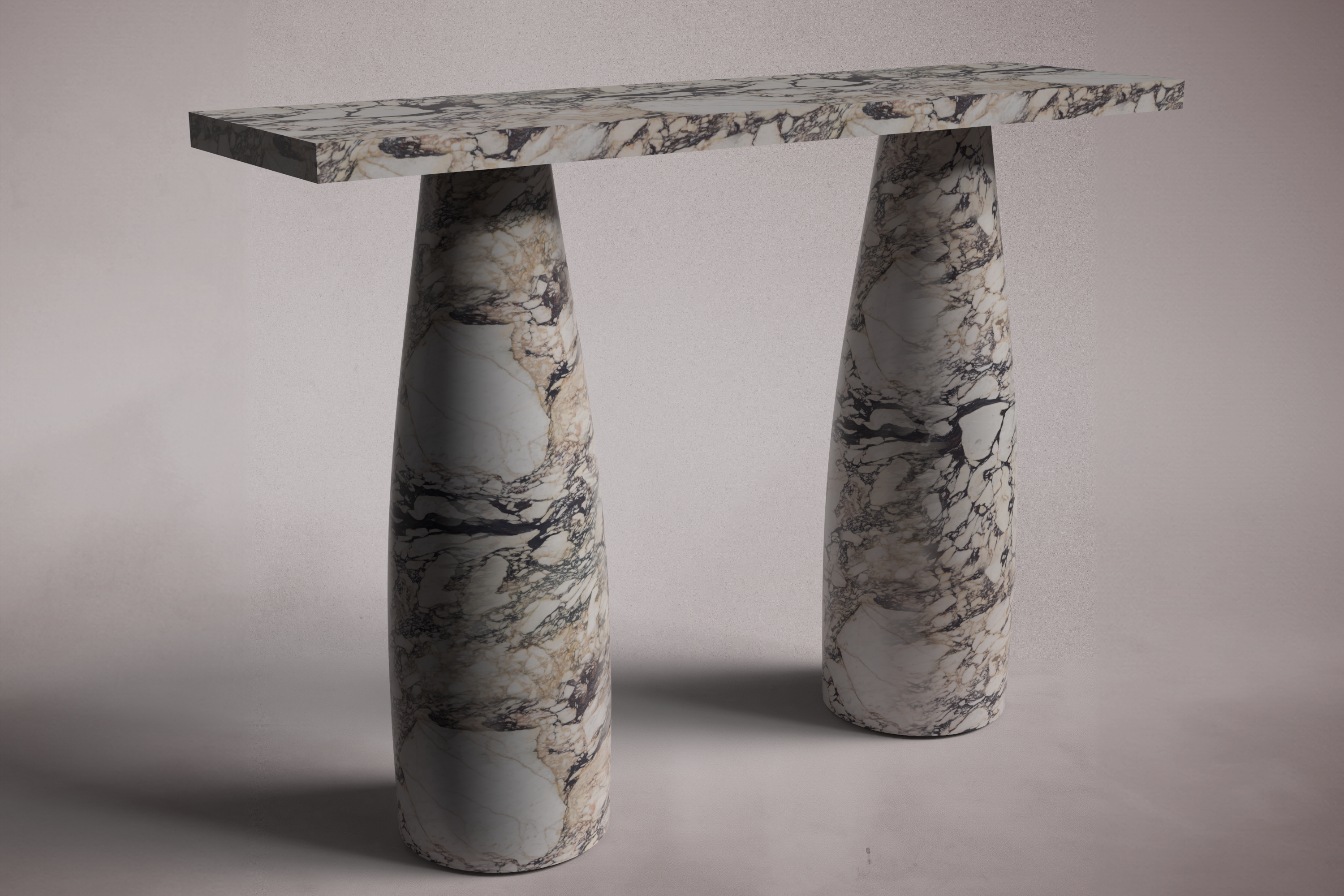 Gamme Calacatta Viola Marble Console Table