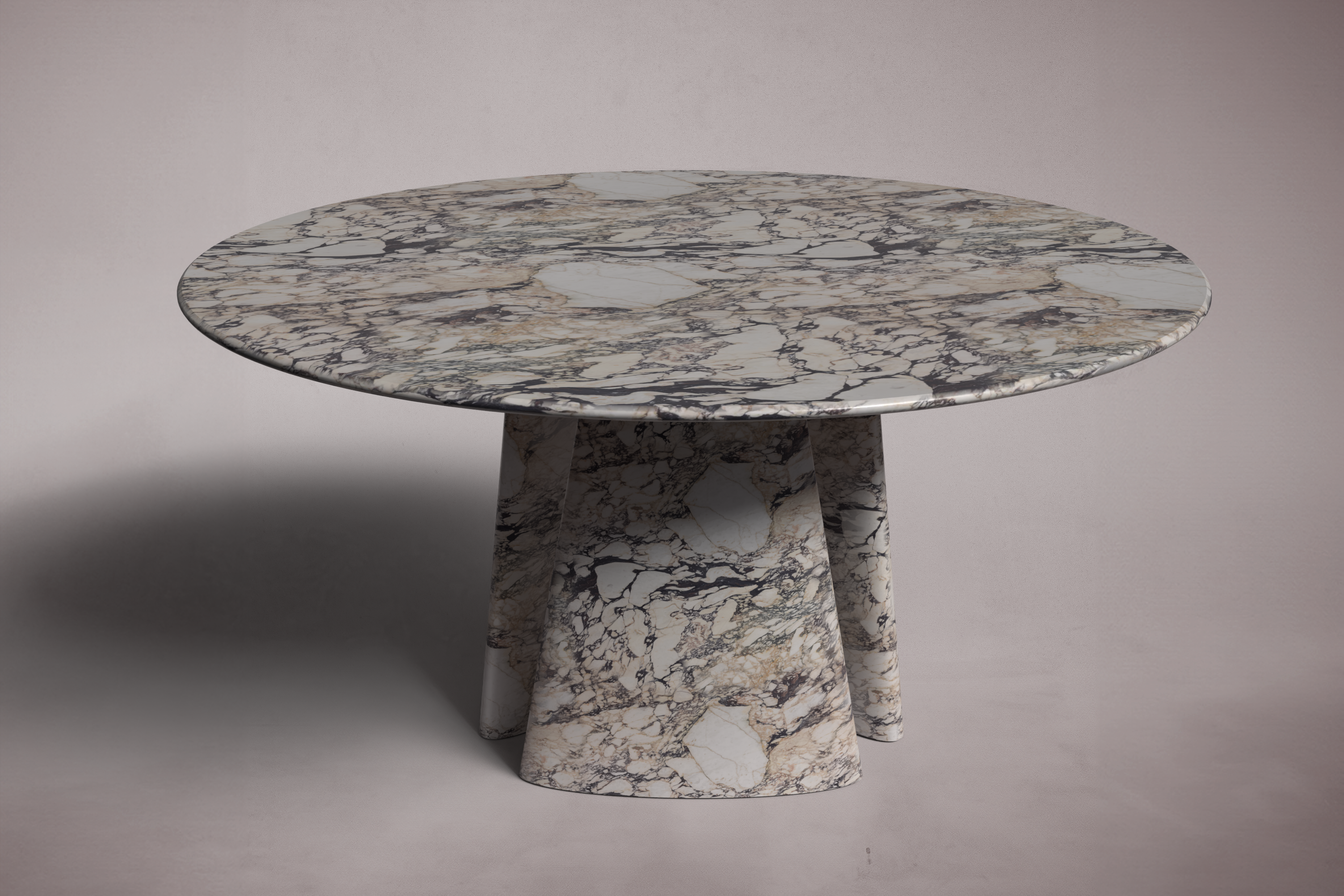 Guasha Rosso Levanto Marble Round Dining Table