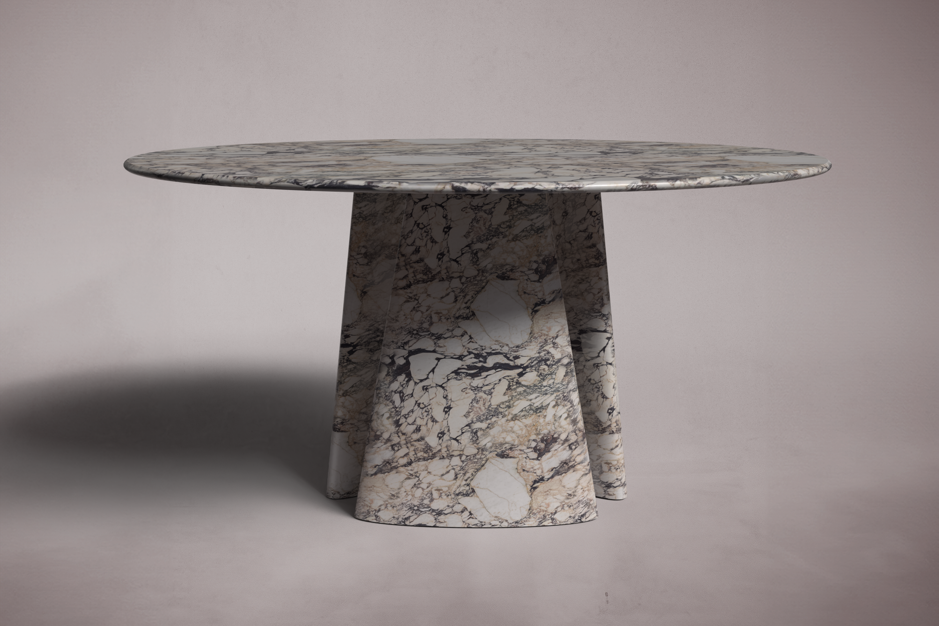 Guasha Rosso Levanto Marble Round Dining Table