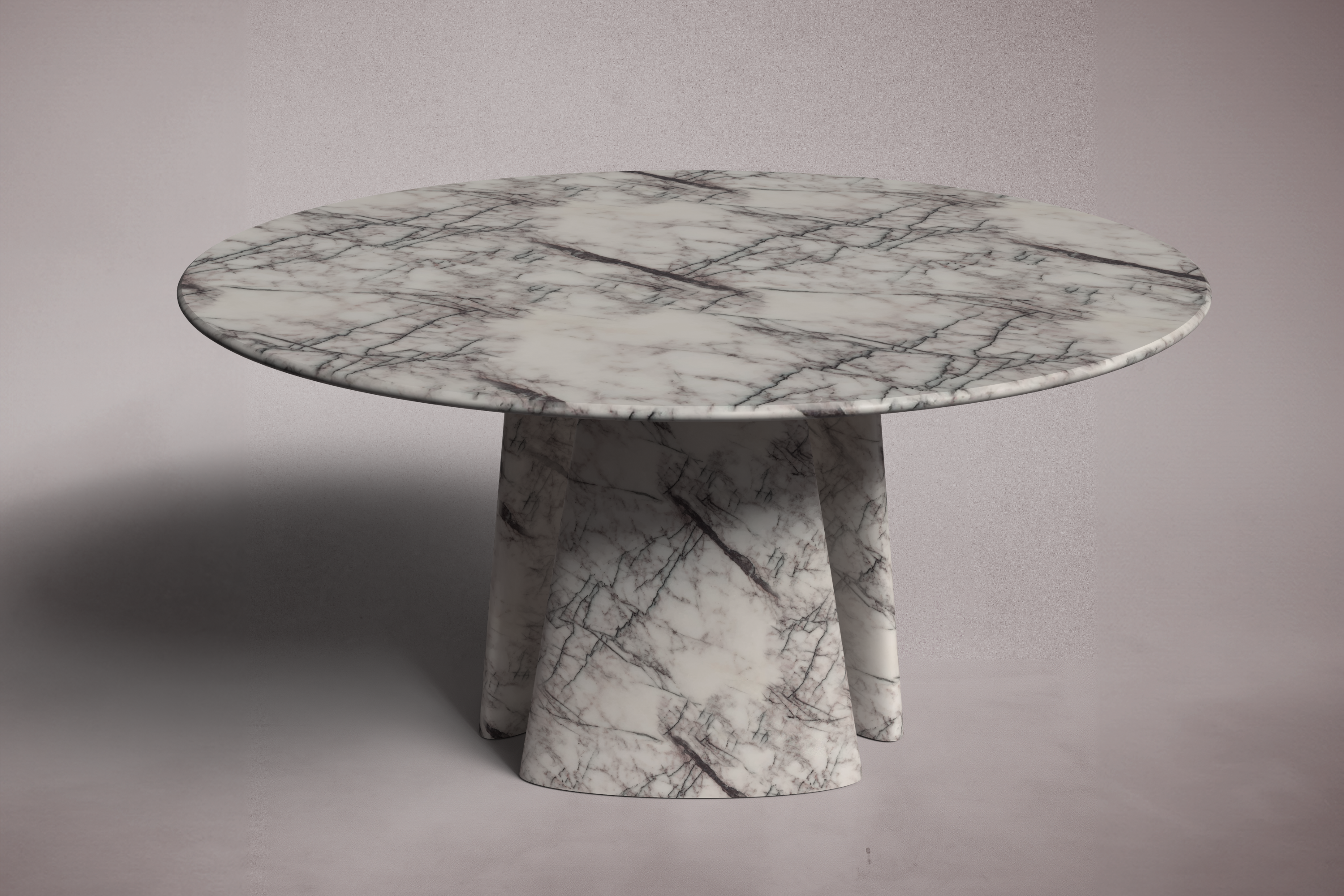 Guasha Rosso Levanto Marble Round Dining Table
