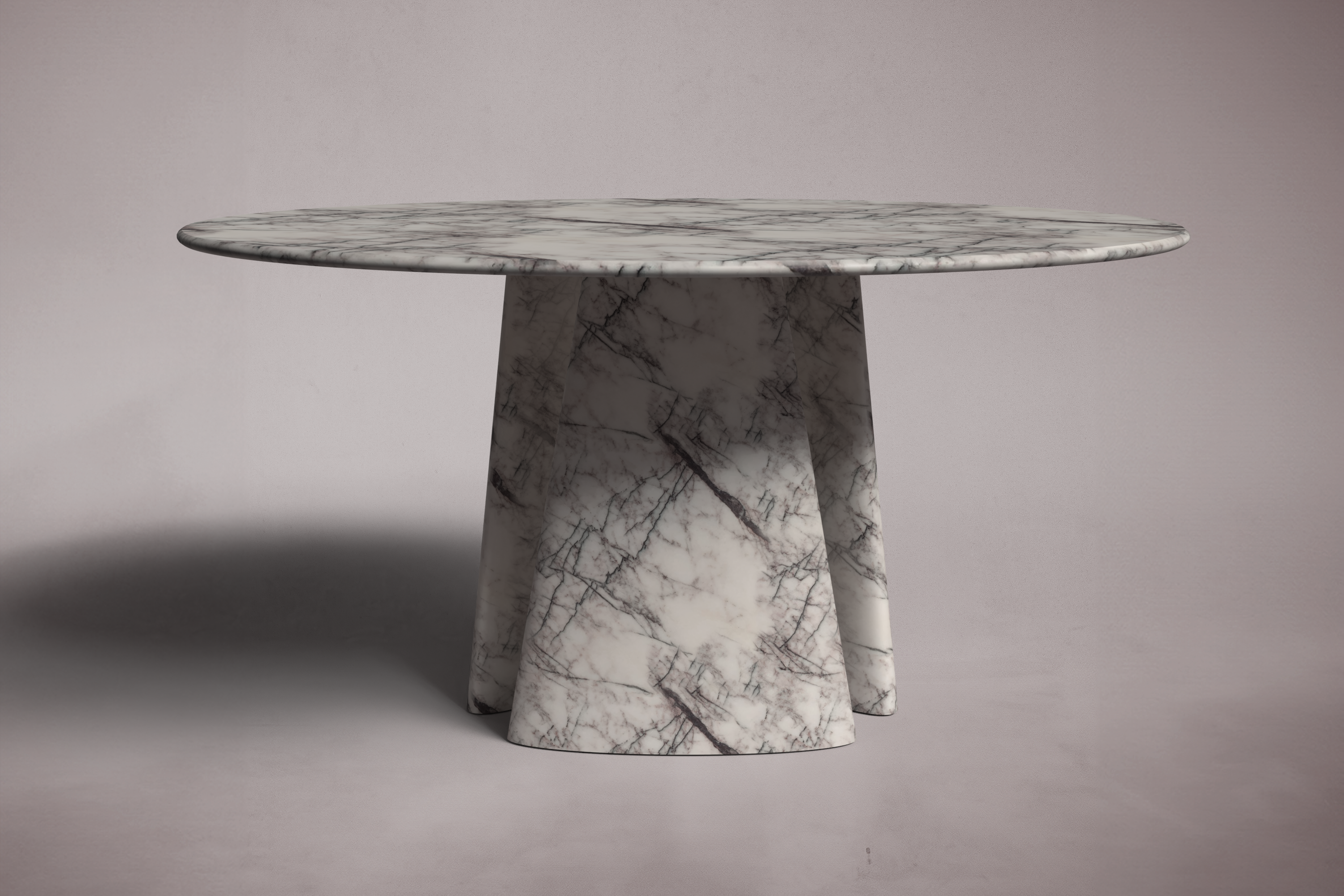 Guasha Rosso Levanto Marble Round Dining Table