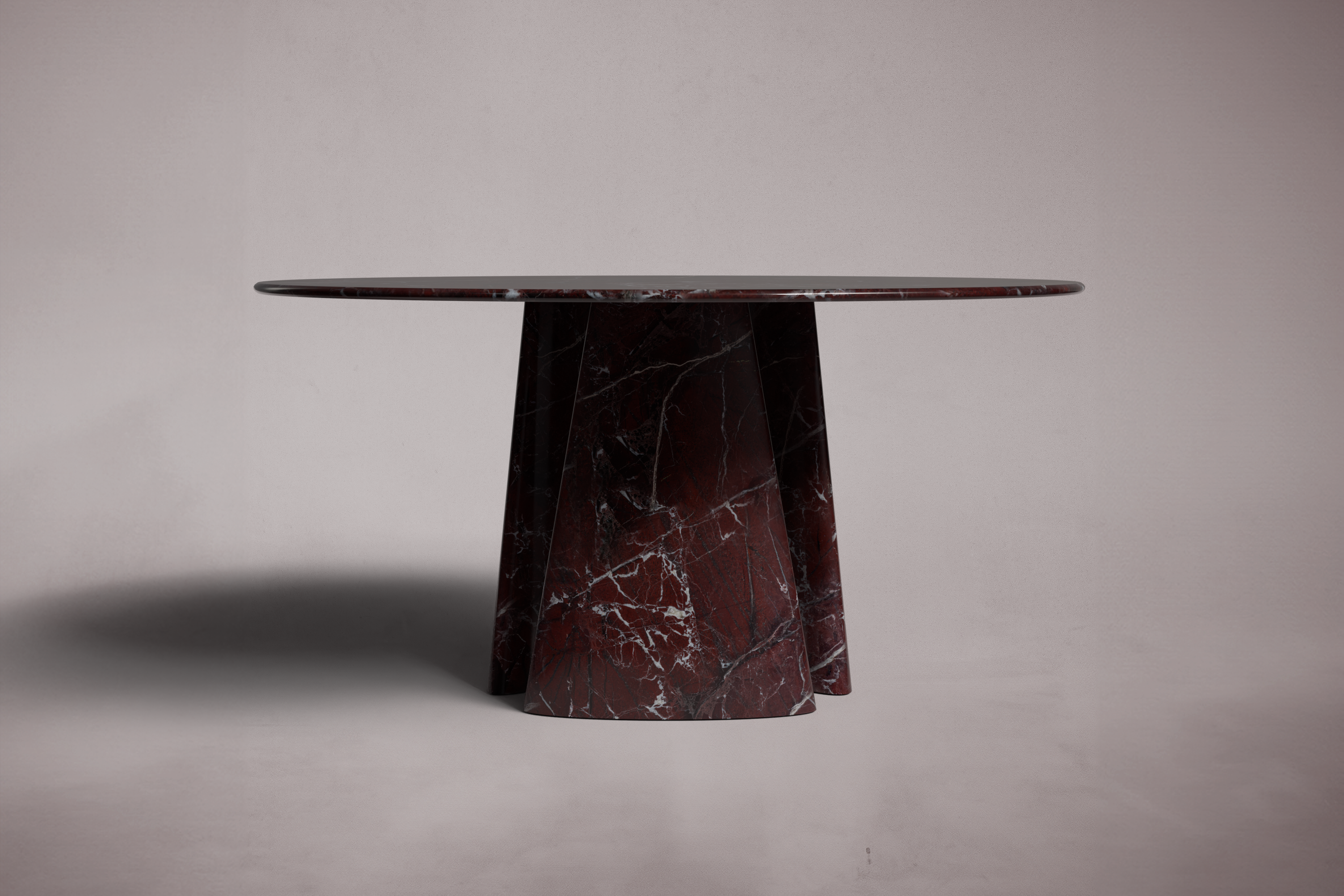 Guasha Rosso Levanto Marble Round Dining Table