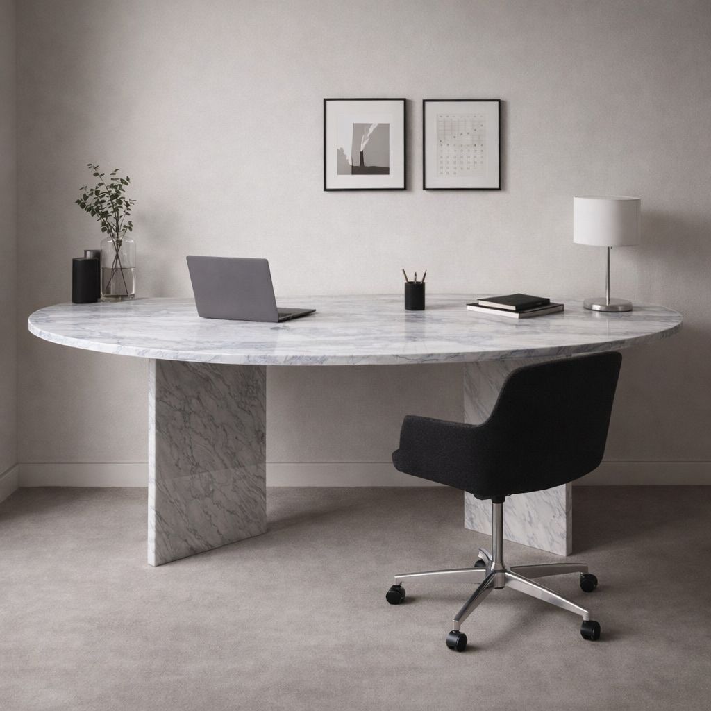 Hilda Volakas Marble Oval Dining Table