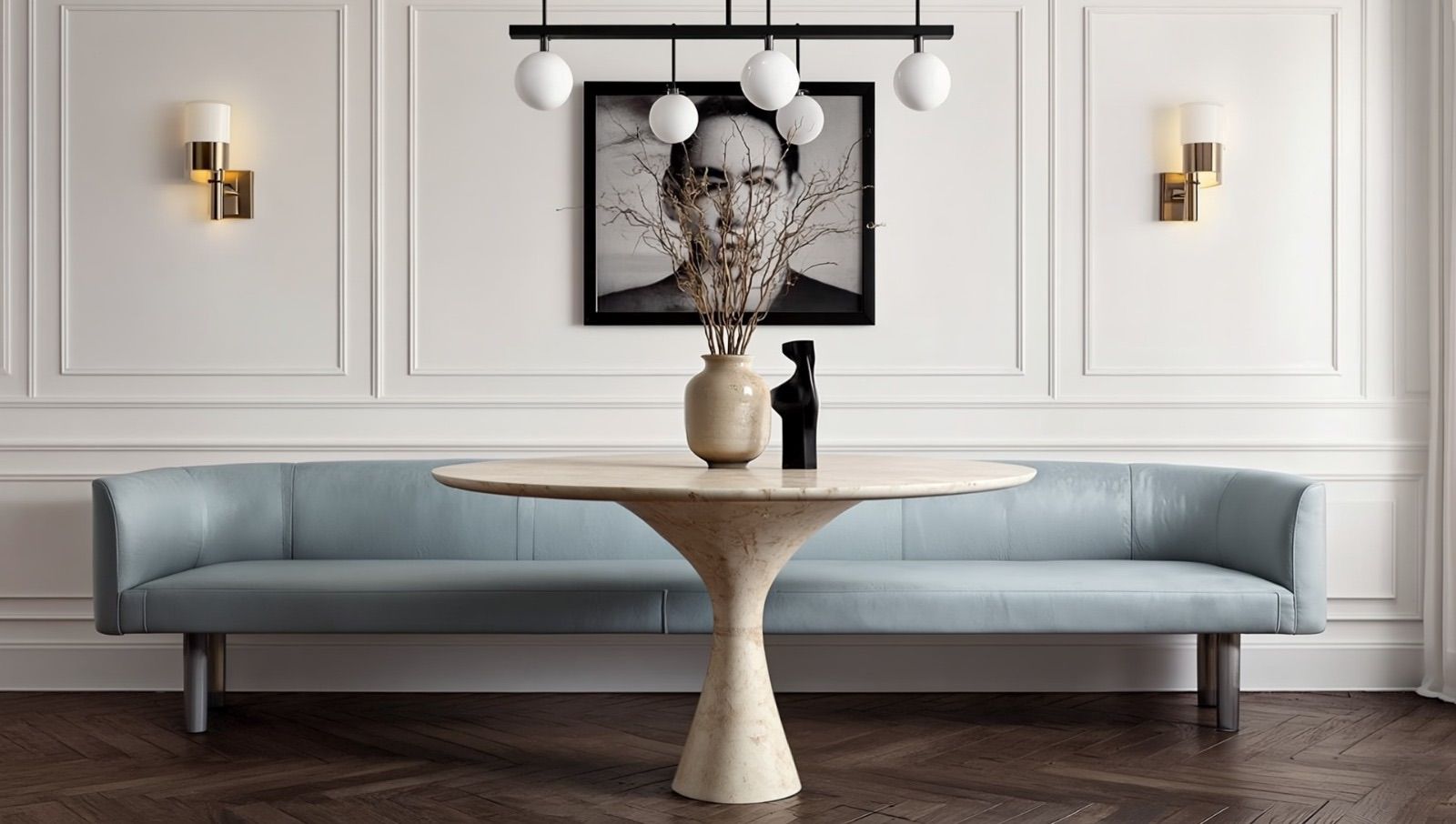 Jasmine Travertine Round Table