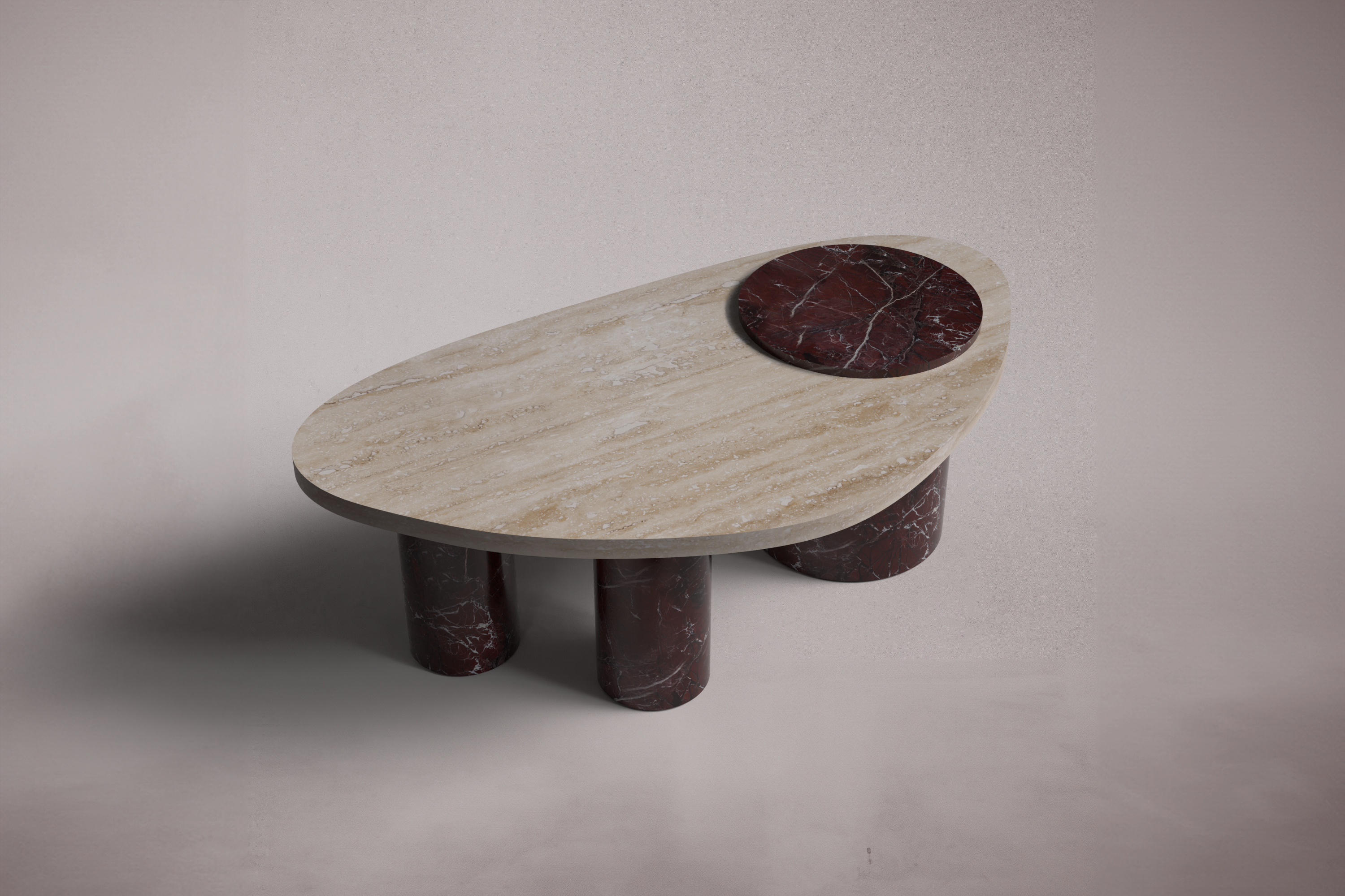 Krita Rosso Levanto Red Marble Coffee Table
