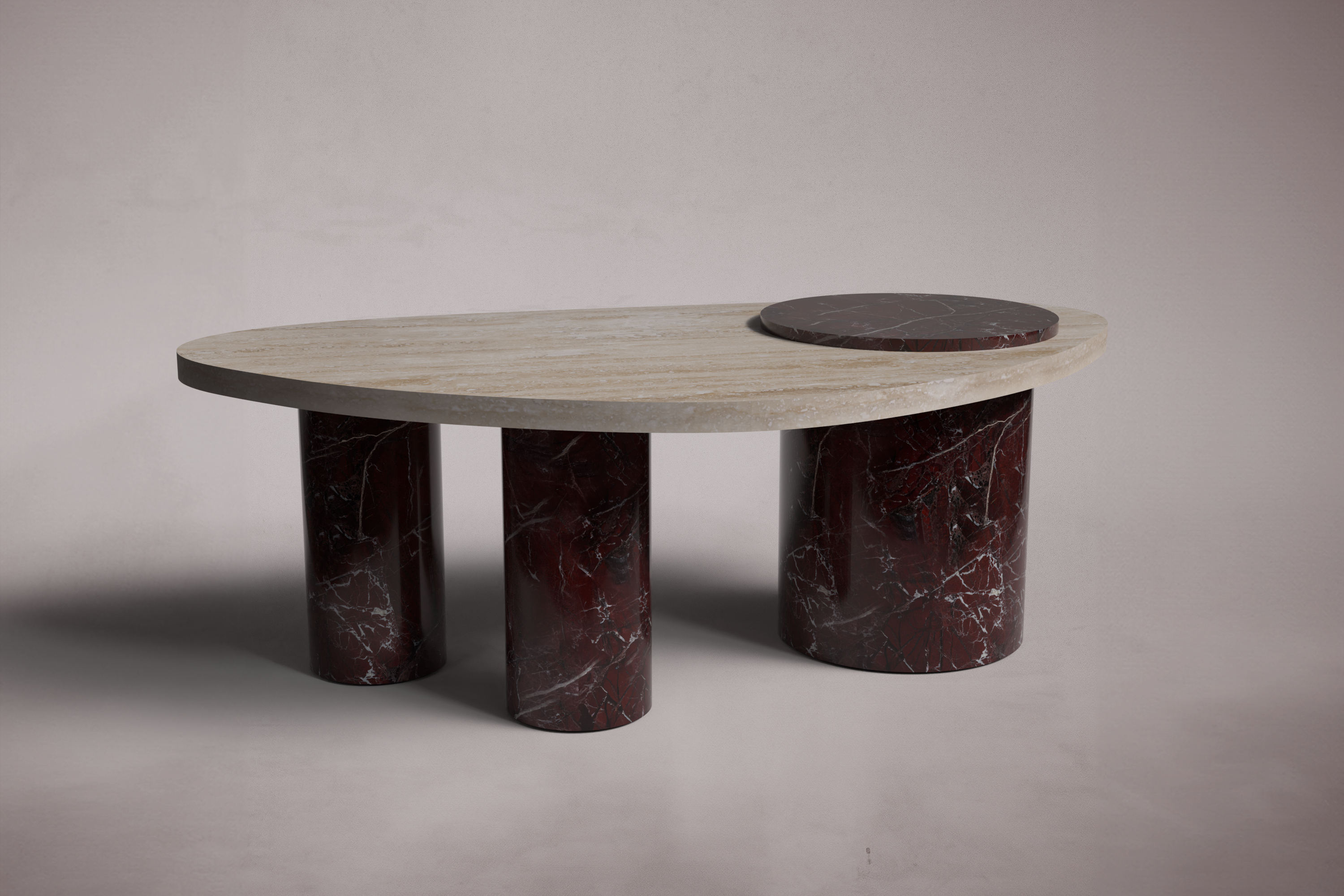 Krita Rosso Levanto Red Marble Coffee Table