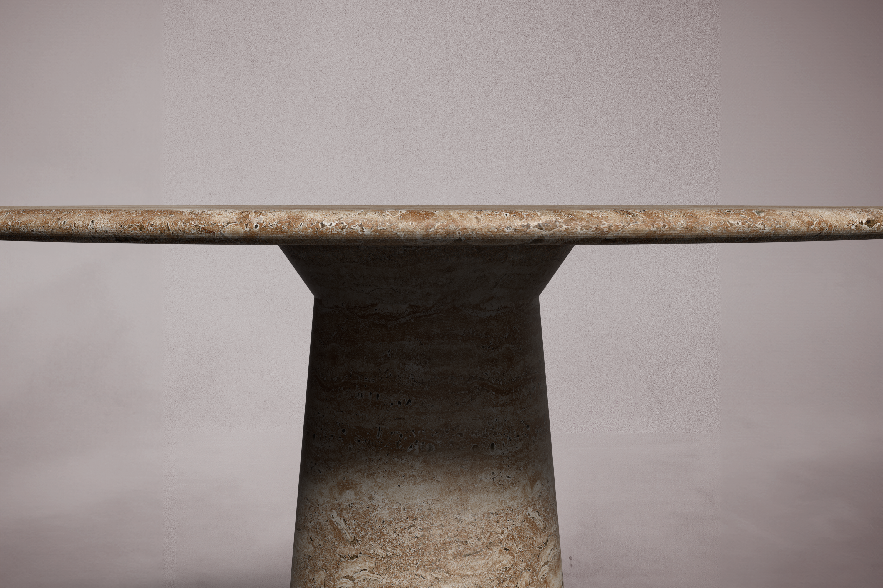 Le Cou Noche Travertine Round Table