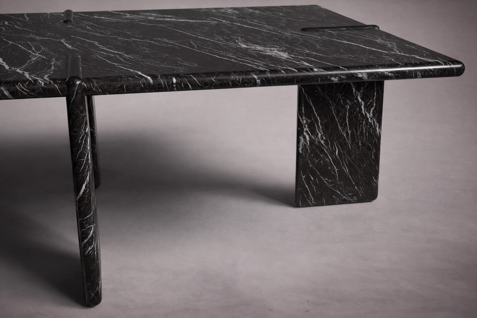 Luna Rectangular Alexander Black Marble Coffee Table