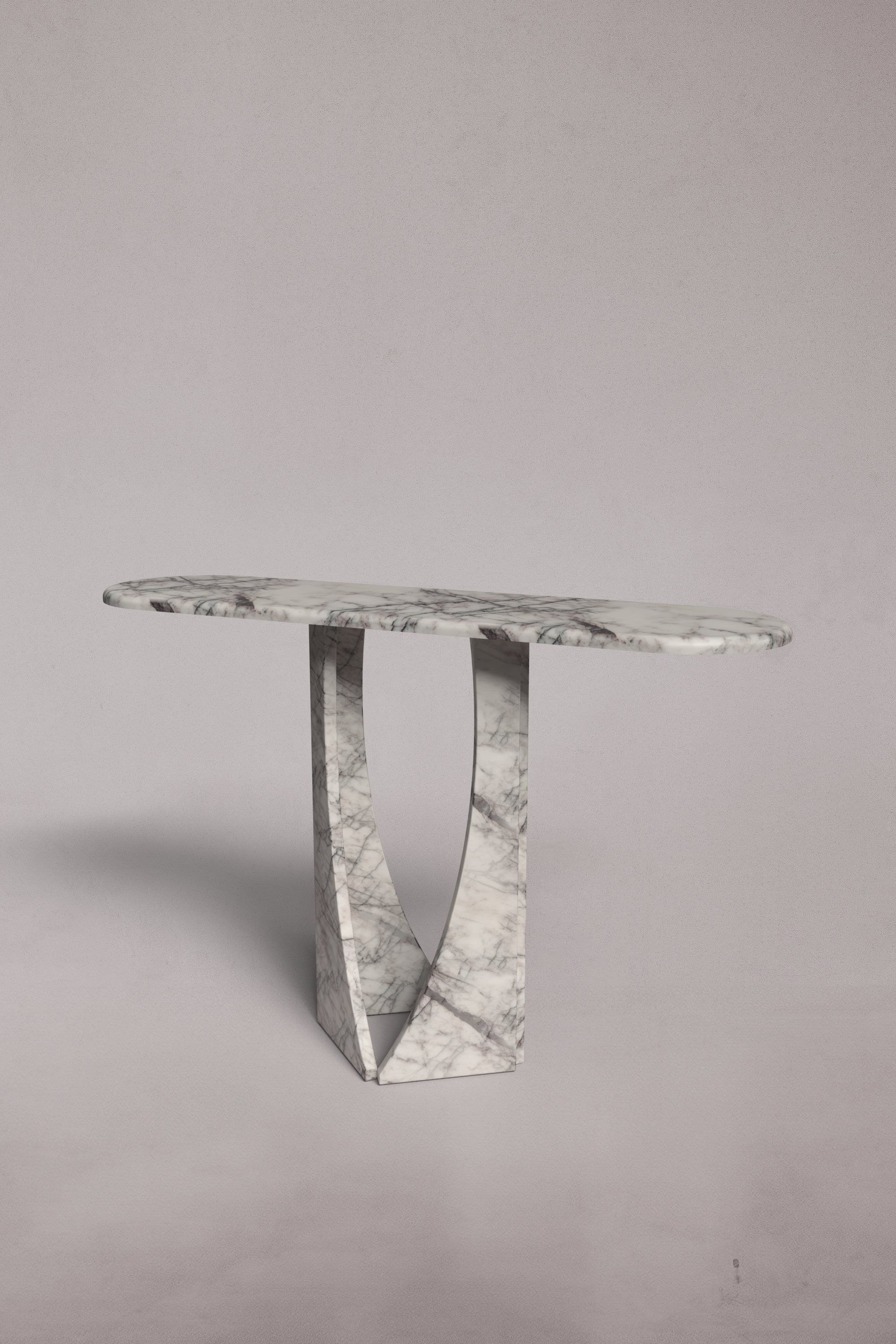 Manchot Lilac Marble Console Table