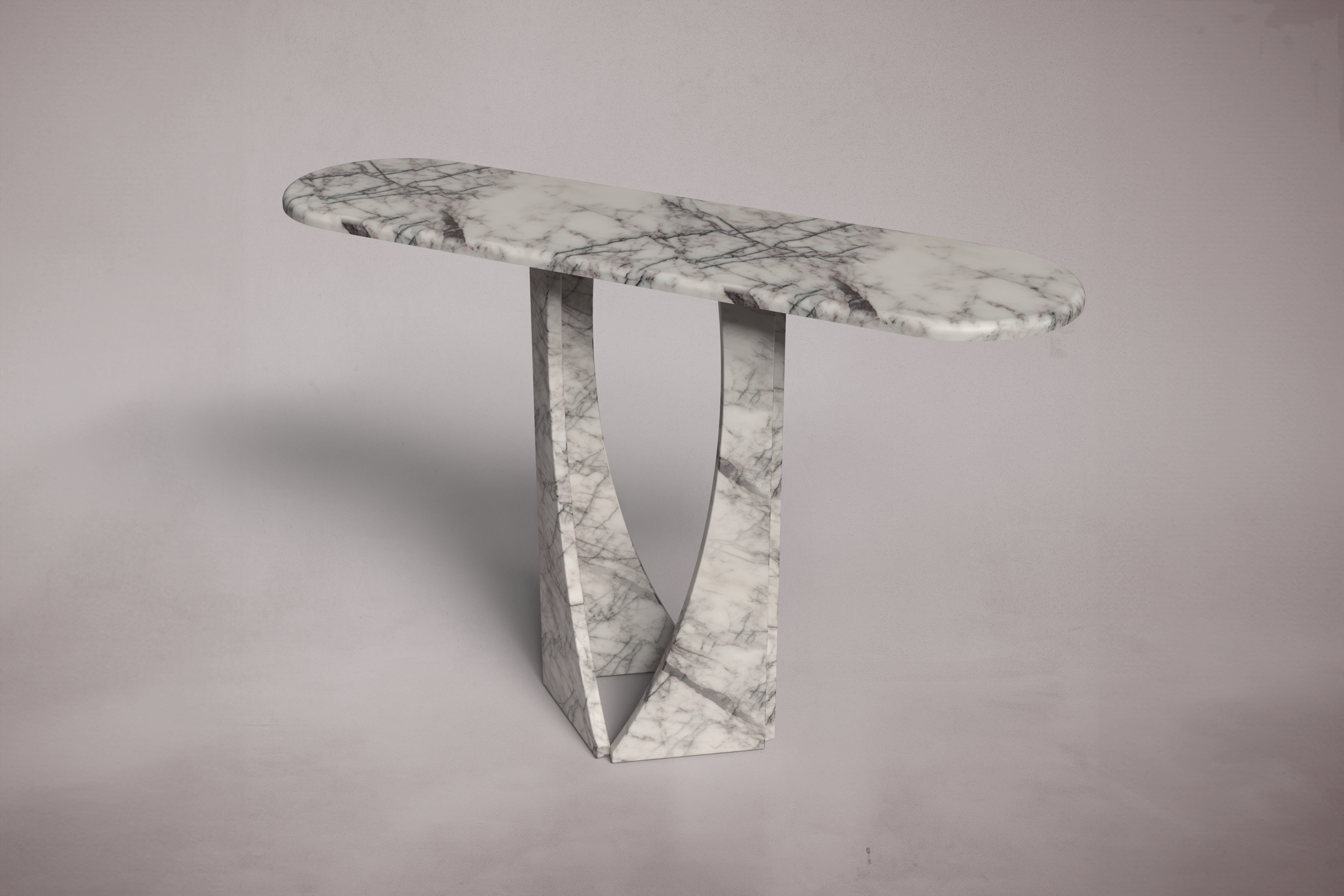 Manchot Lilac Marble Console Table