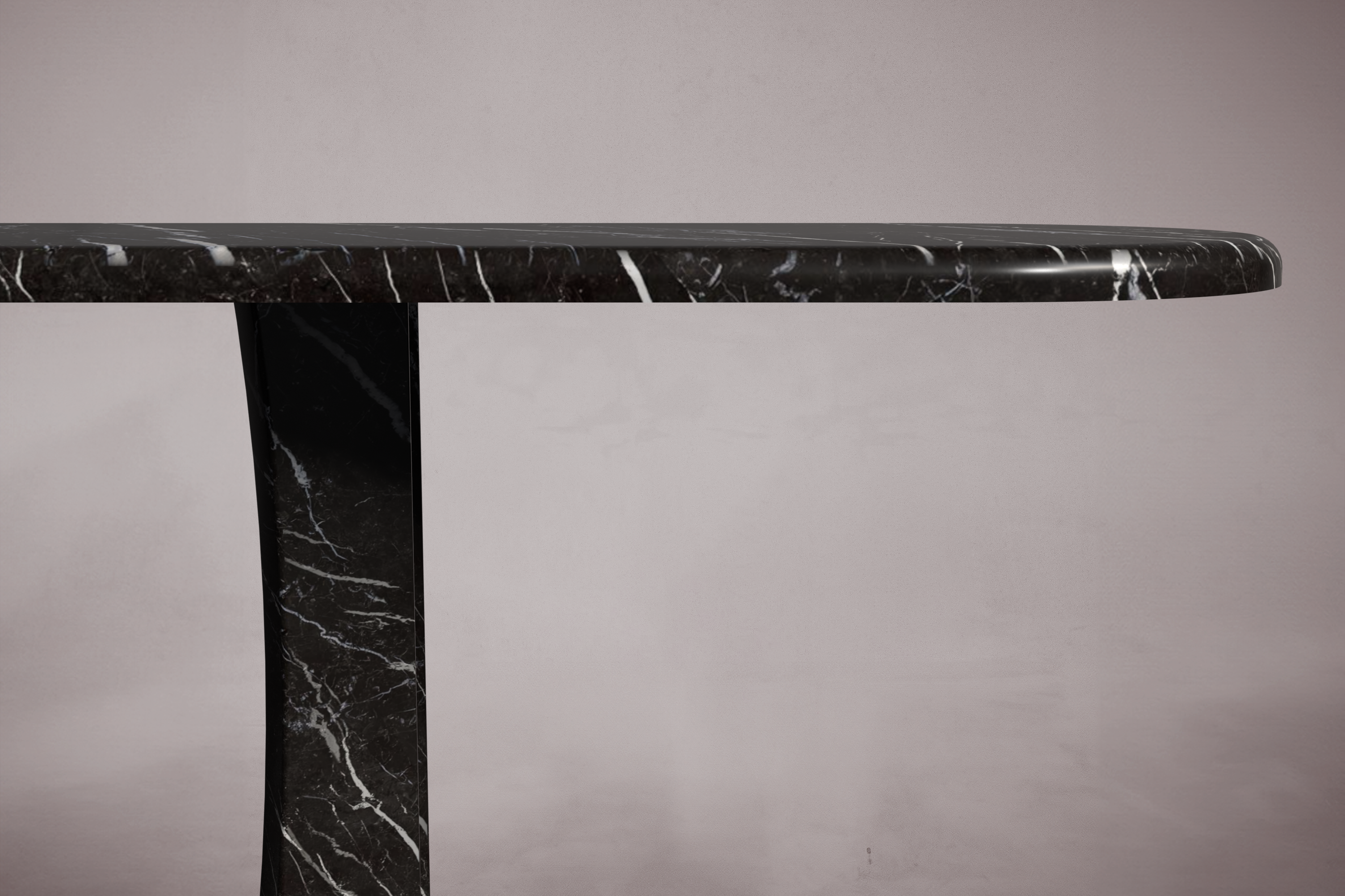 Manchot Alexander Schwarzer Marmor Konsolentisch