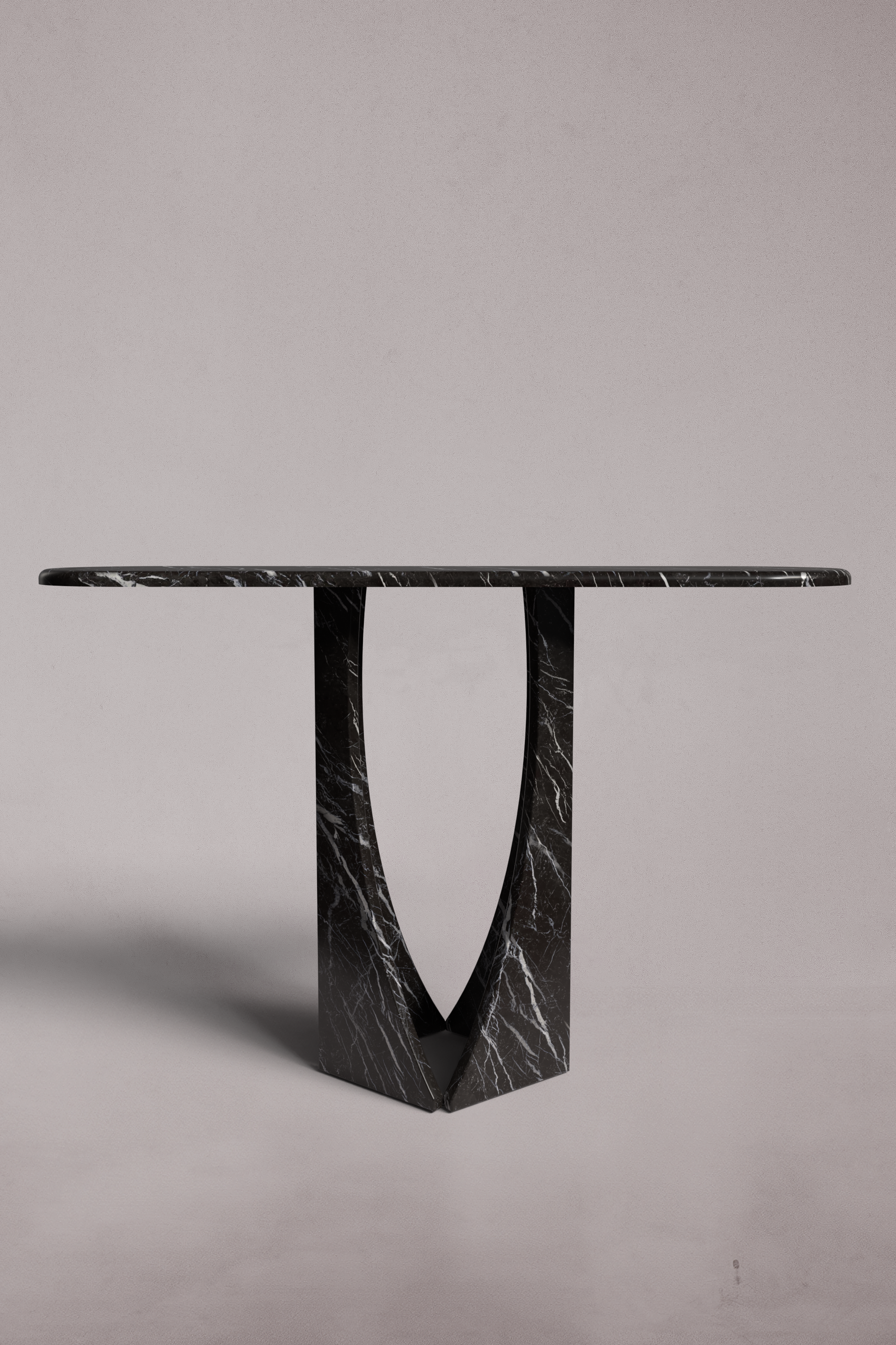 Manchot Alexander Schwarzer Marmor Konsolentisch