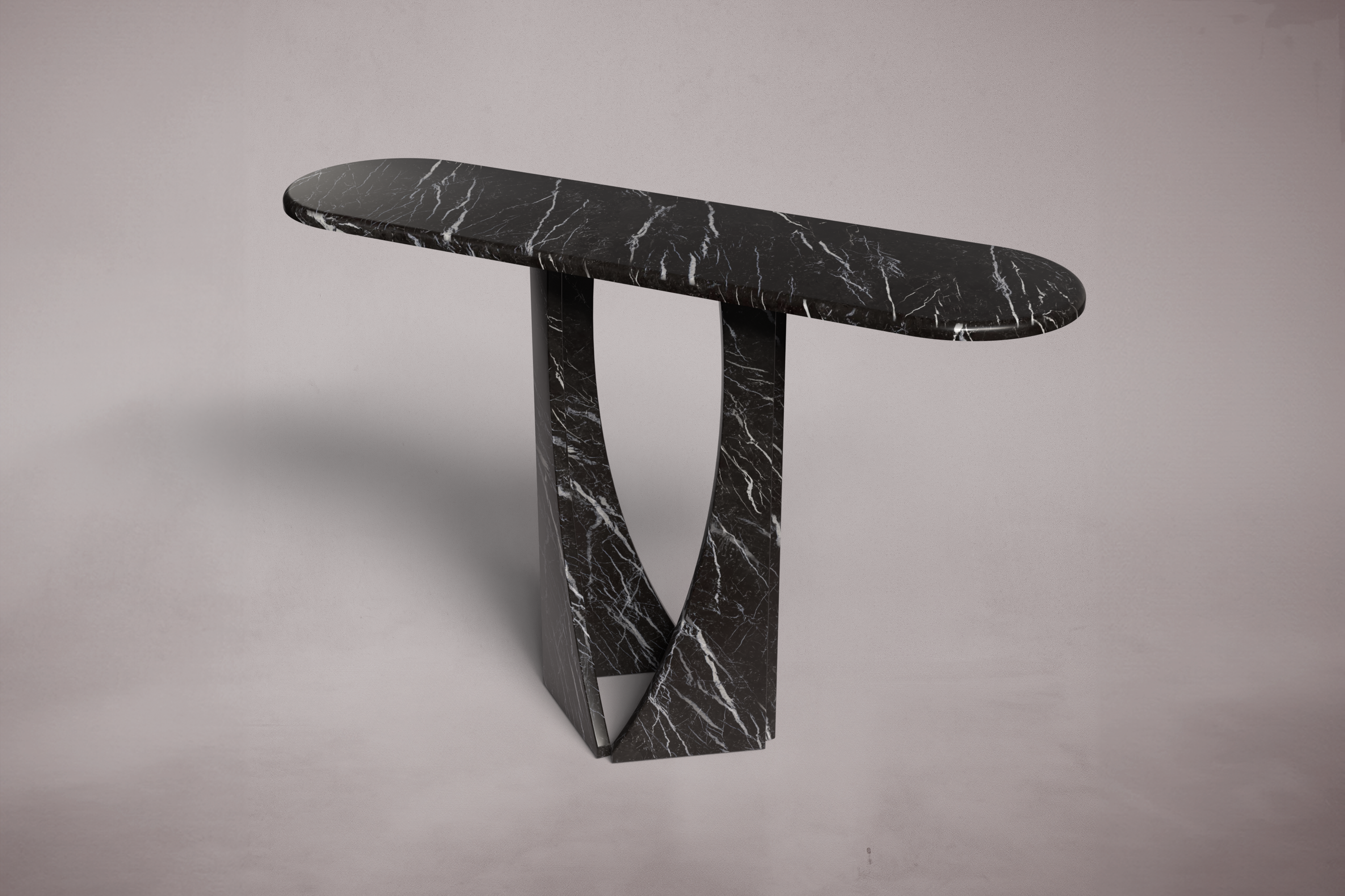 Manchot Lilac Marble Console Table