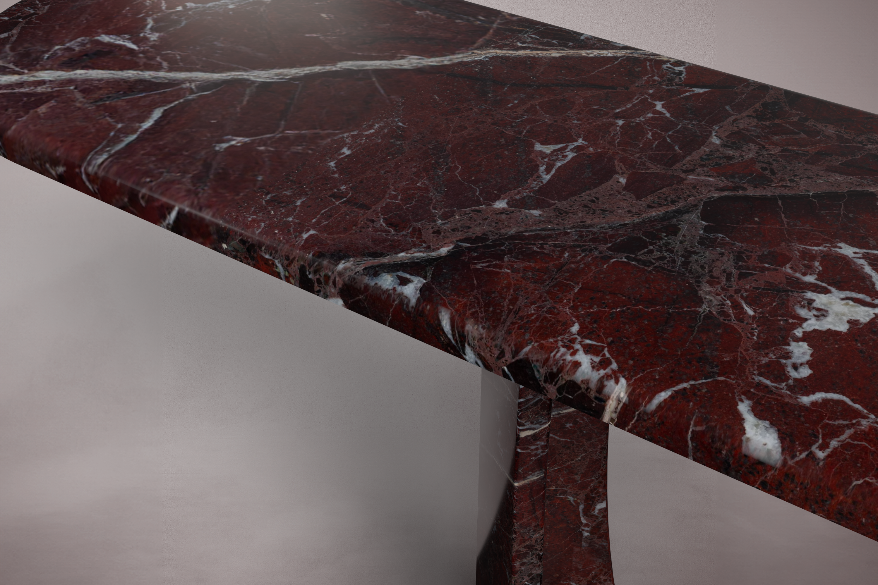 Manchot Rosso Levanto Marble Console Table