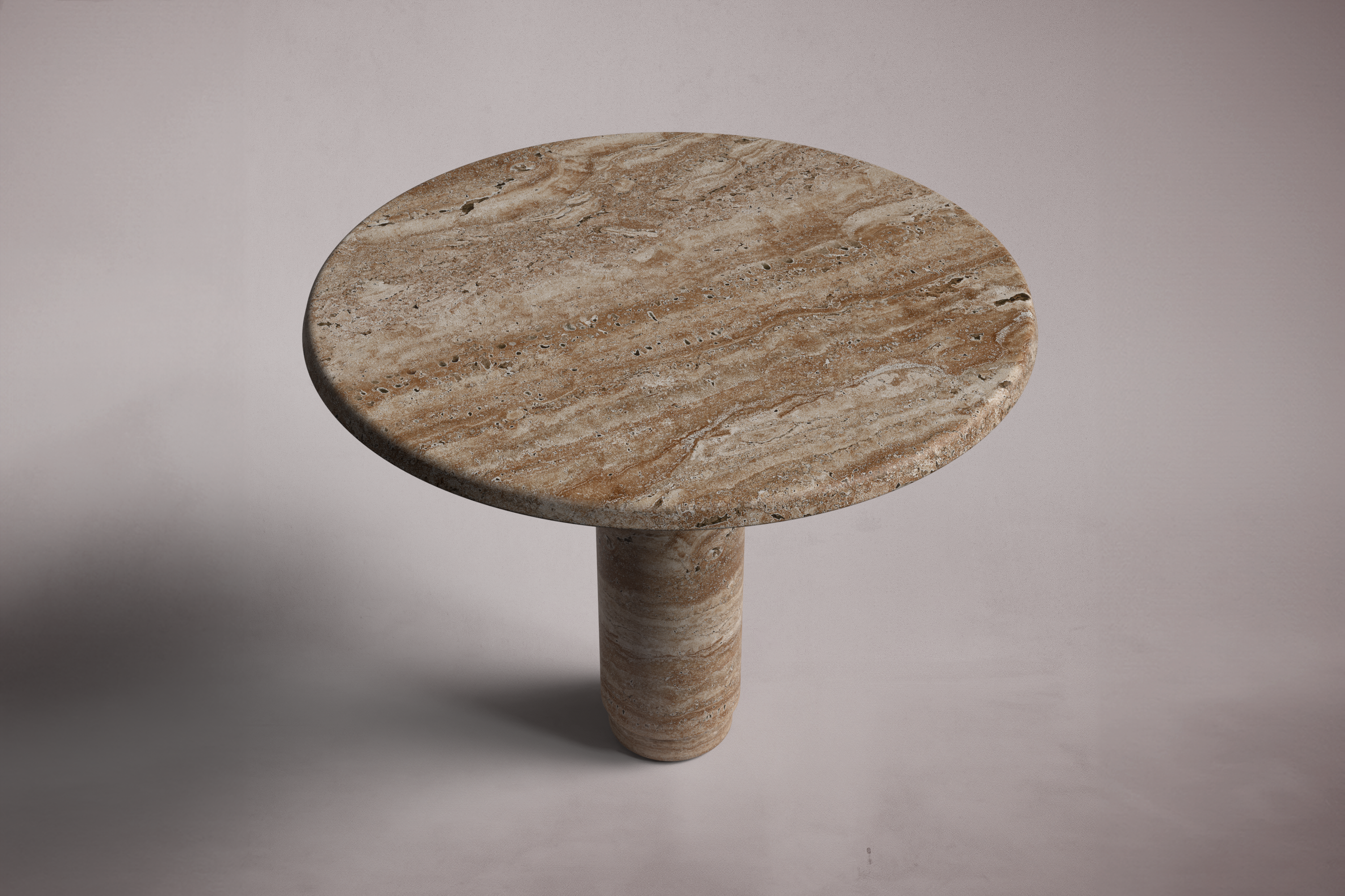 Marylou Noche Travertine Round Table