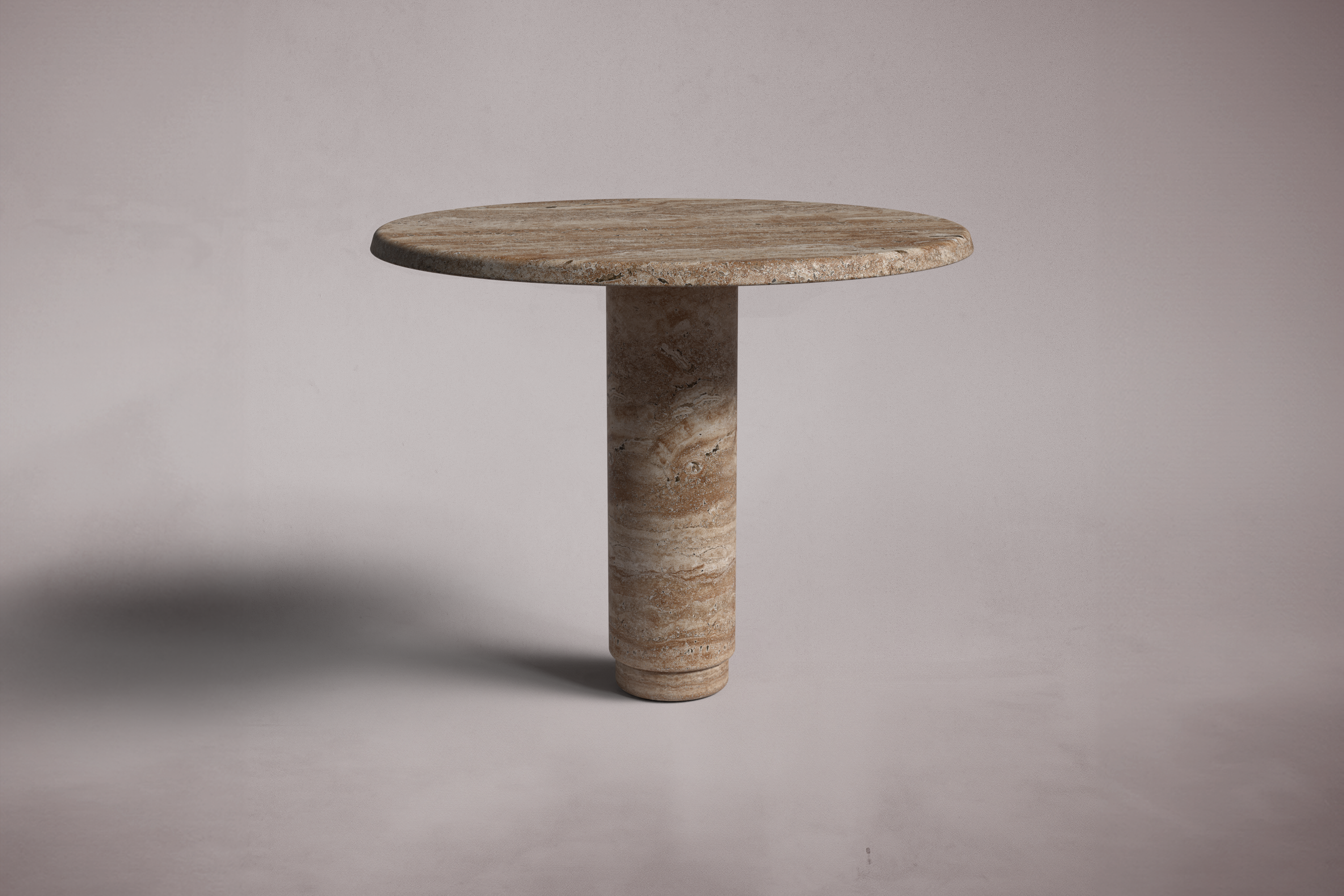 Marylou Noche Travertine Round Table
