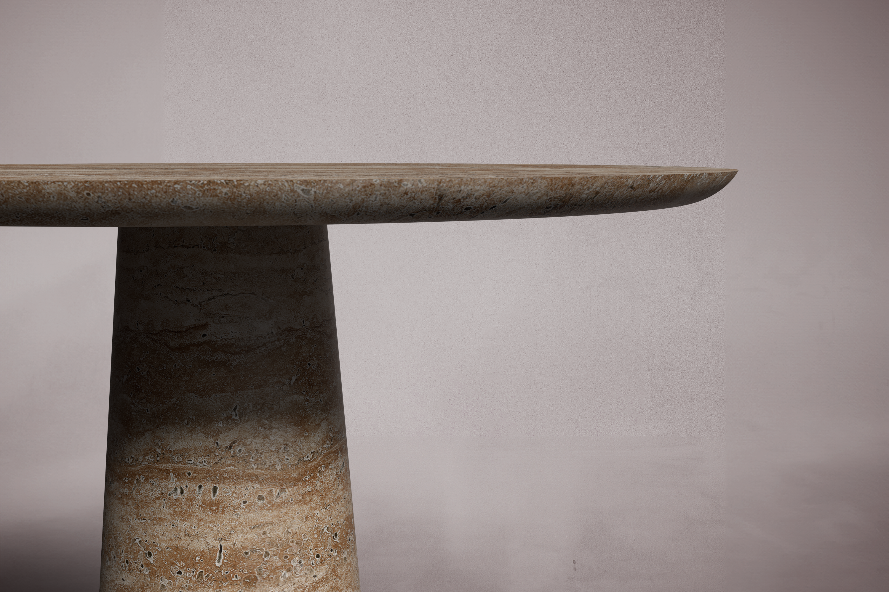 Essence Noche Travertine Round Table