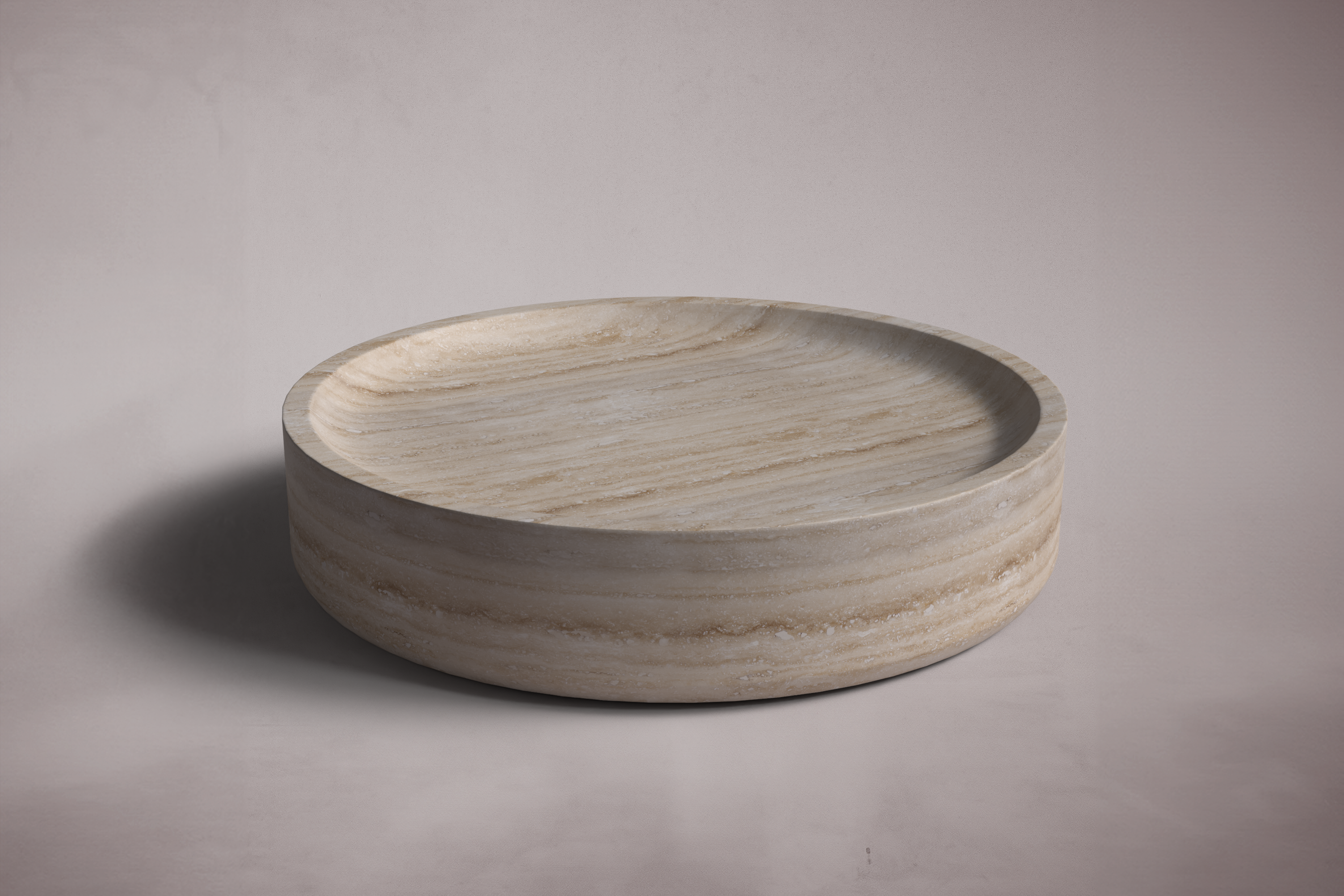 Oleo Travertine Round Coffee Table