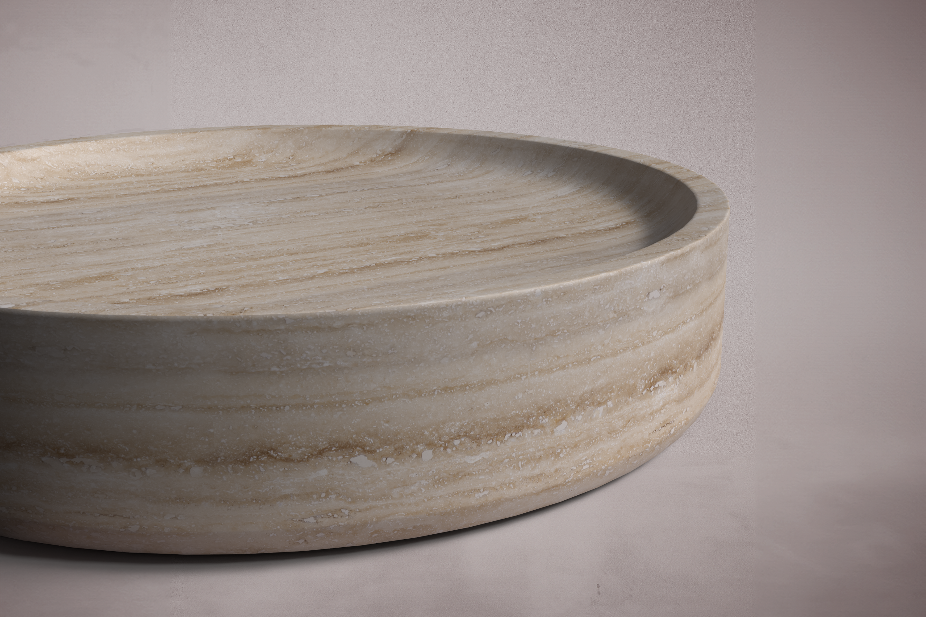 Oleo Travertine Round Coffee Table