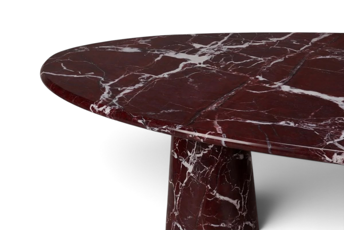red marble dining table. oval red marble dining table. red marble table. large marble dining table. red marble living room table. red marble large dining table. custom marble dining table. custom marble table. solid red marble dining table.