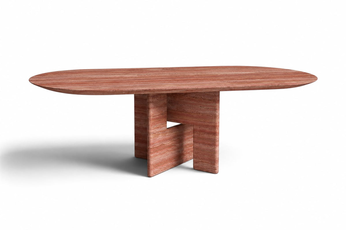 red travertine dining table. oval red travertine dining table. red travertine table. large travertine dining table. red travertine living room table. red travertine large dining table. custom red travertine dining table. custom travertine table. solid red travertine dining table.
