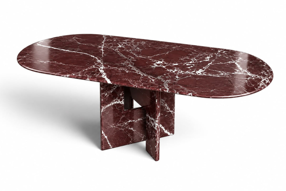 red marble dining table. oval red marble dining table. red marble table. large marble dining table. red marble living room table. red marble large dining table. custom marble dining table. custom marble dining table. solid red marble dining table.
