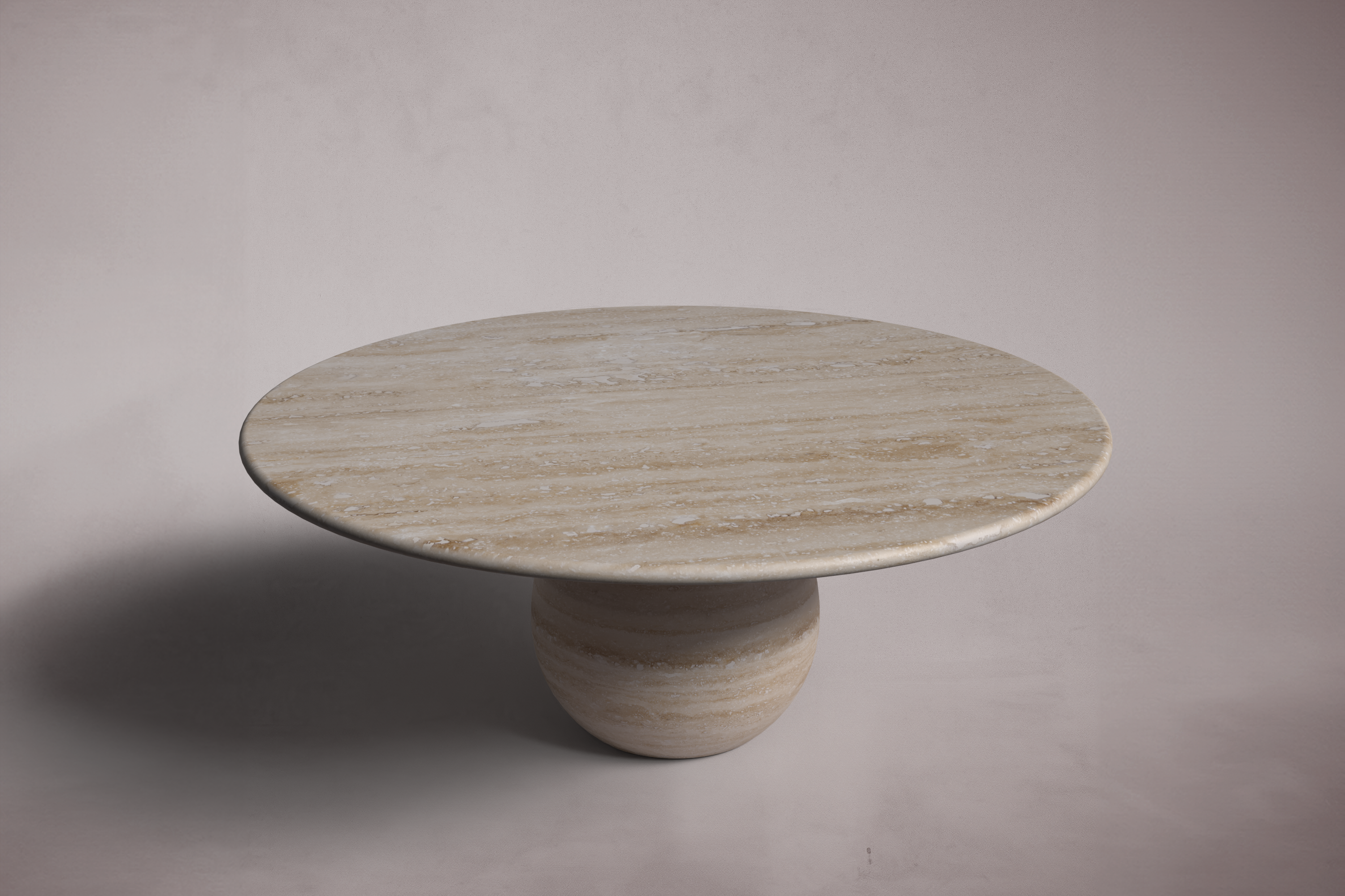 Pearl Travertine Round Coffee Table
