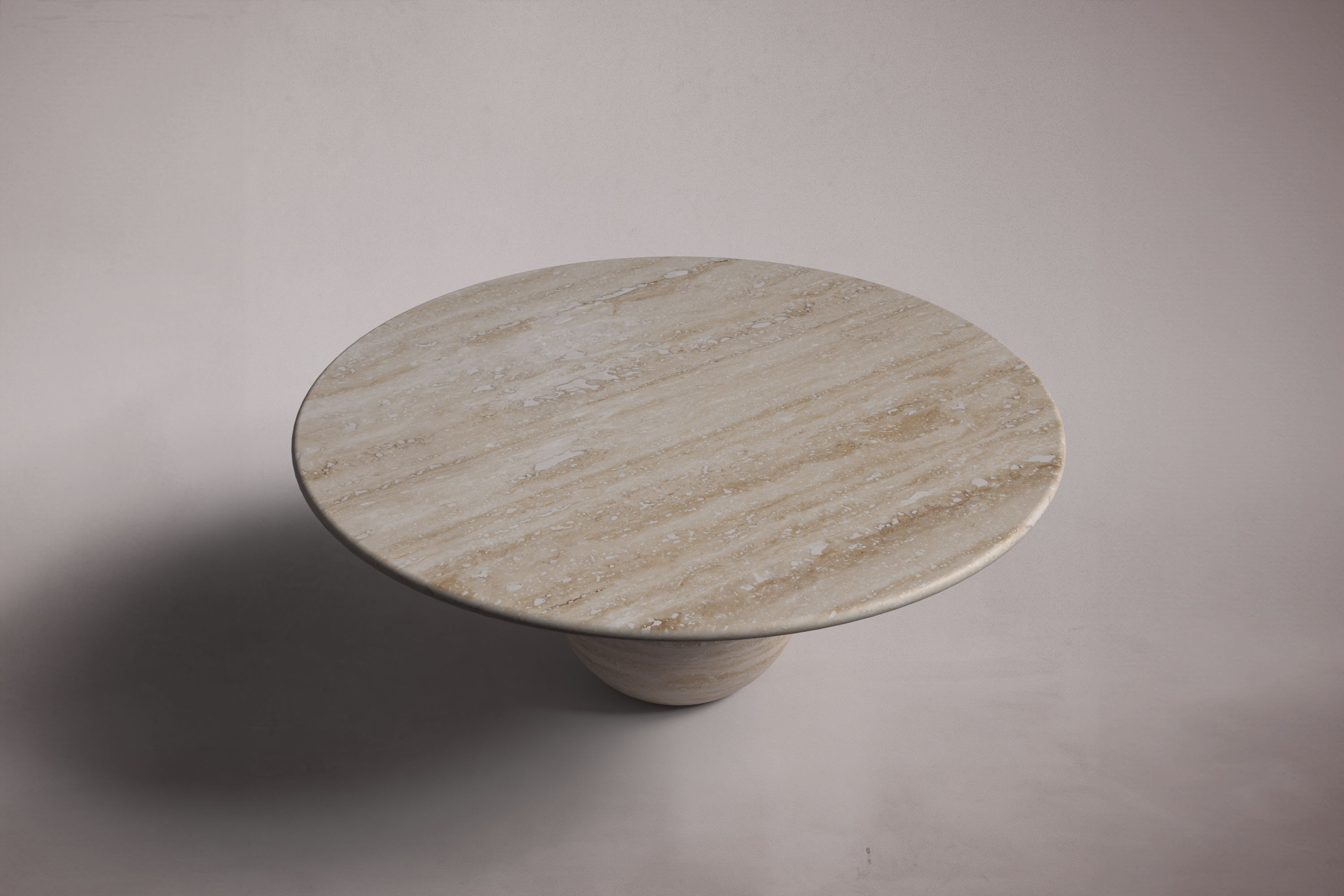 Pearl Travertine Round Coffee Table