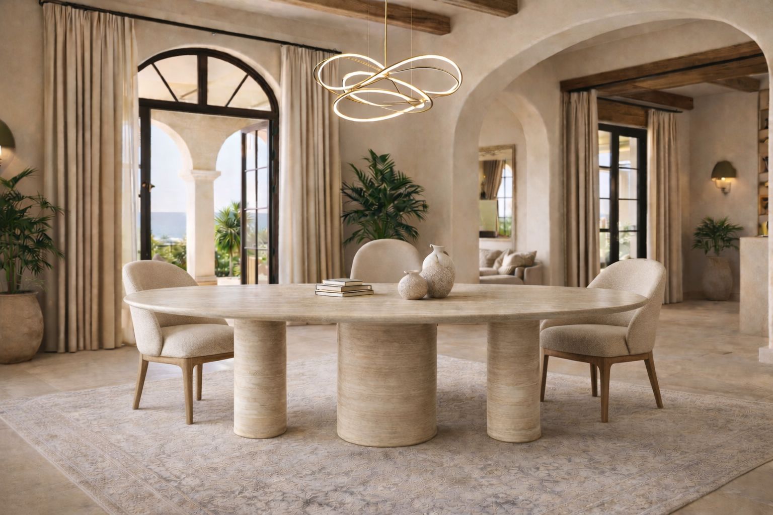 oval travertine dining table. travertine dining table. large travertine dining table. travertine living room table.