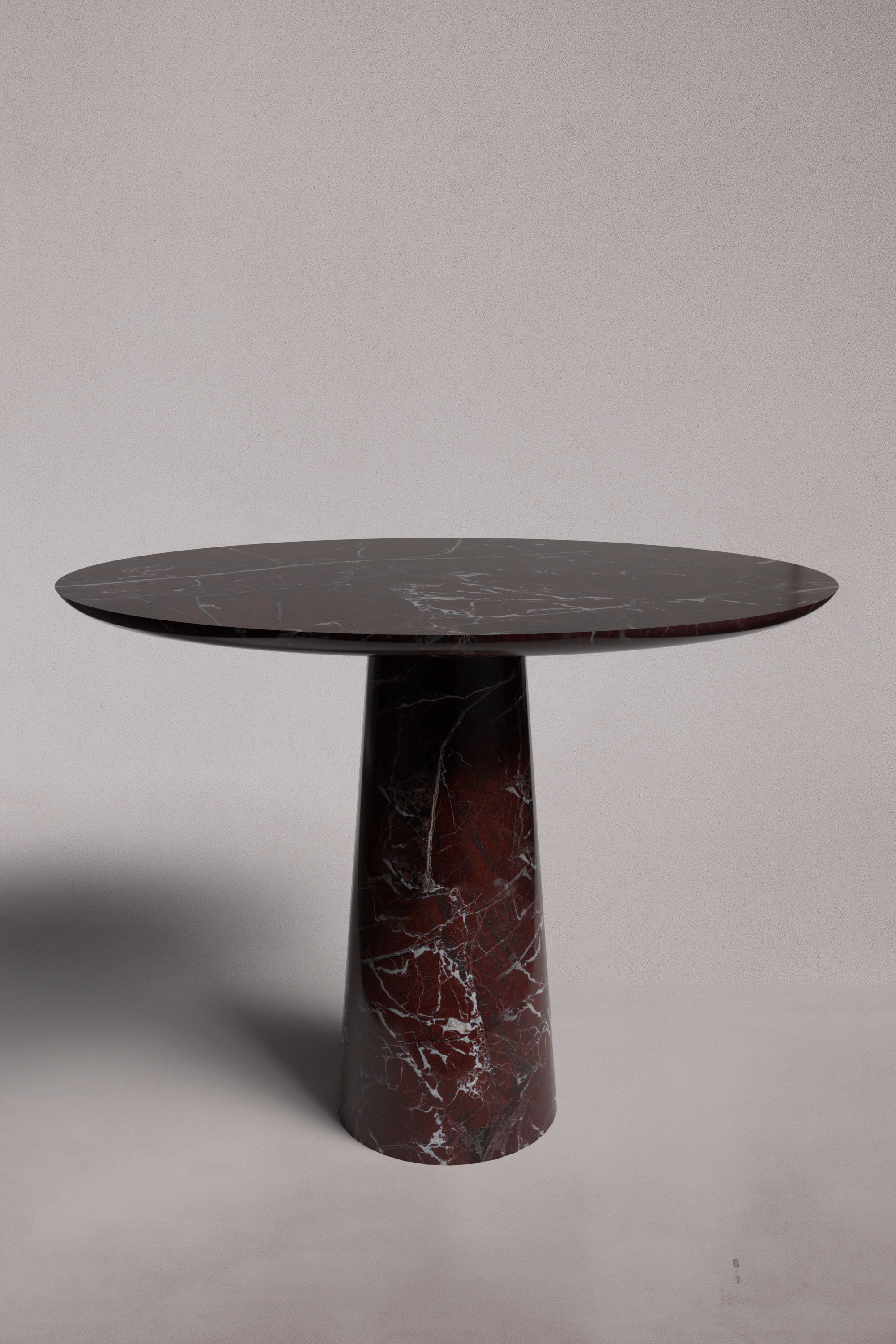 HamamDecor red marble round dining table with pedestal base - luxury stone furniture