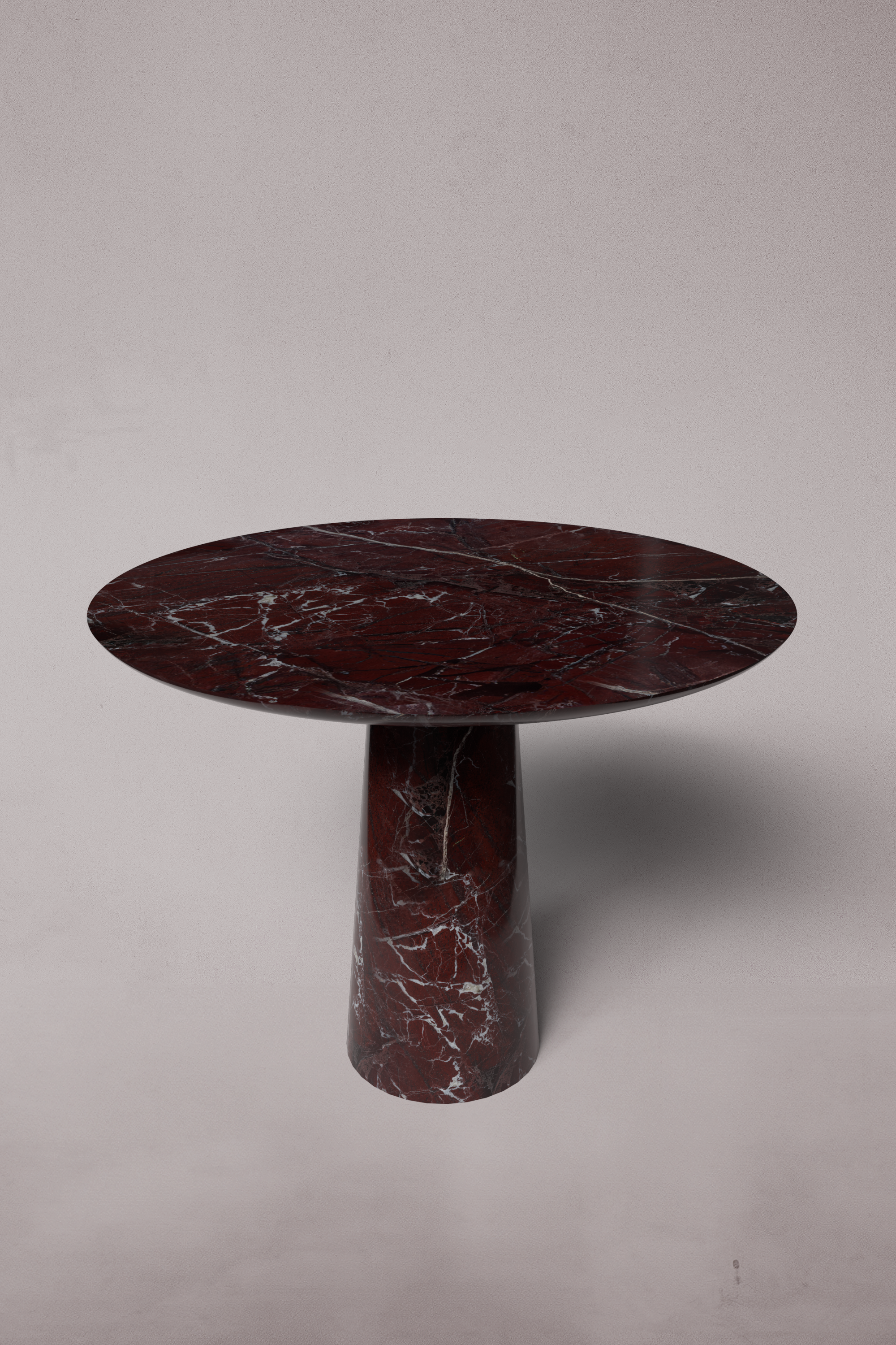 HamamDecor red marble round dining table with pedestal base - luxury stone furniture