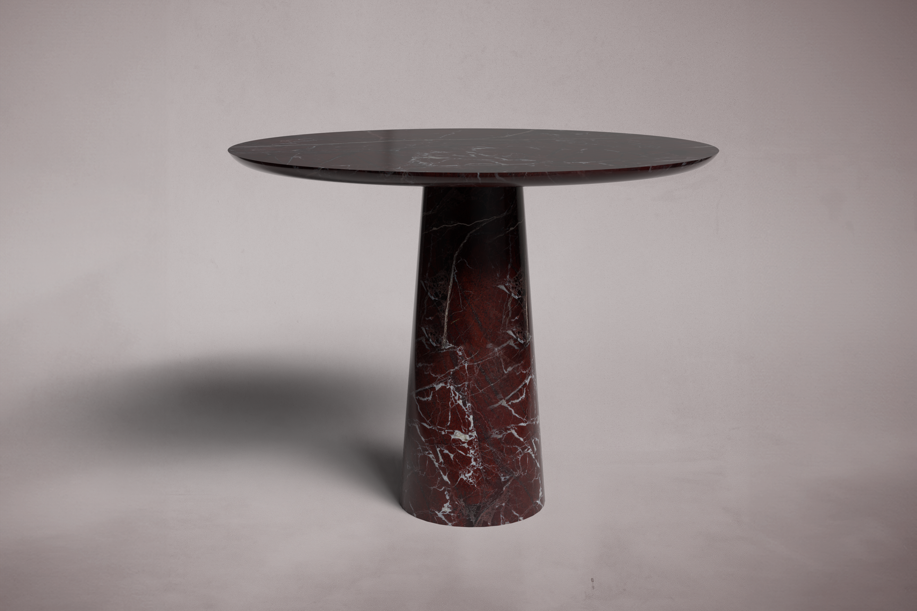 HamamDecor red marble round dining table with pedestal base - luxury stone furniture