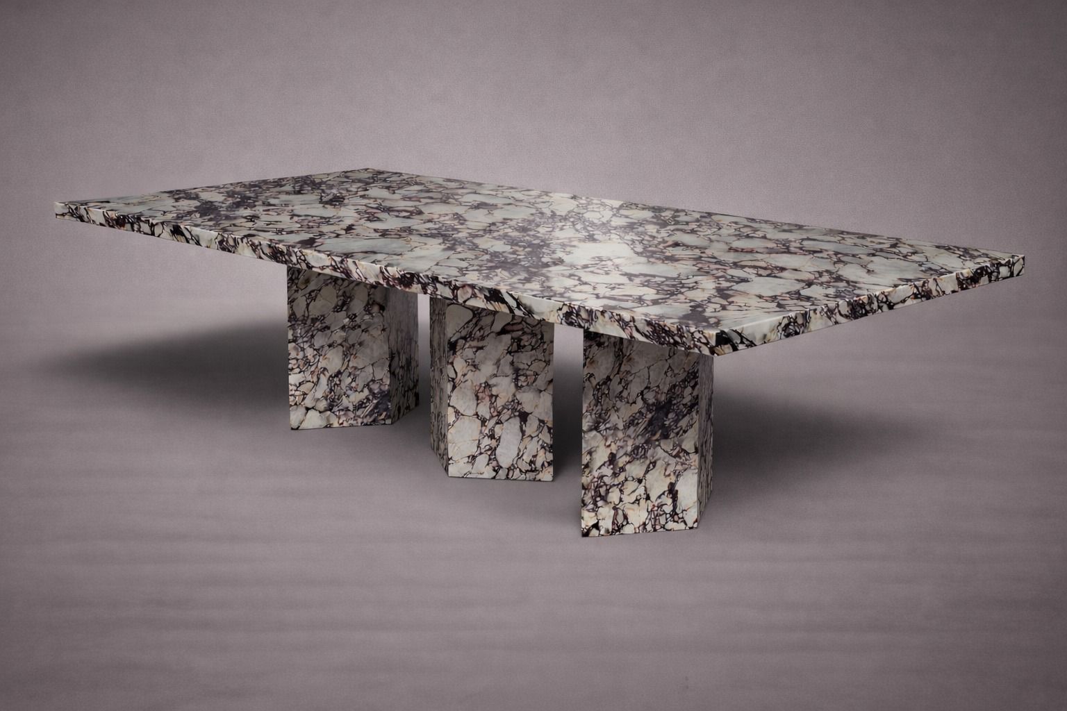 calacatta viola marble dining table. viola marble dining table. large marble dining table. custom marble dining table. custom marble table. outdoor marble table. rectangular marble dining table.