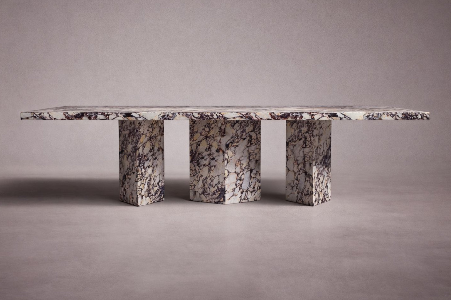 calacatta viola marble dining table. viola marble dining table. large marble dining table. custom marble dining table. custom marble table. outdoor marble table. rectangular marble dining table.