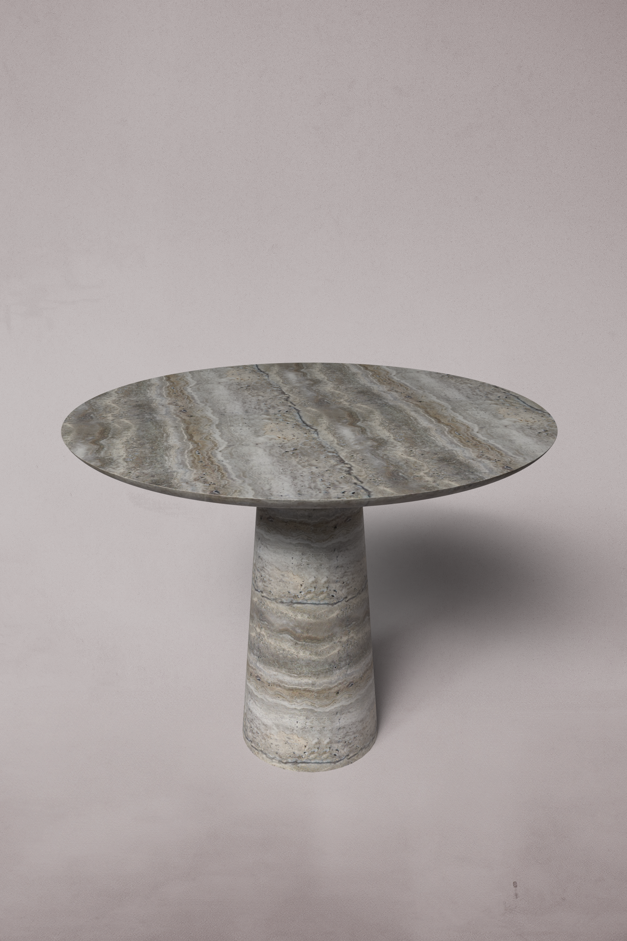 Essence Silver Travertine Round Table