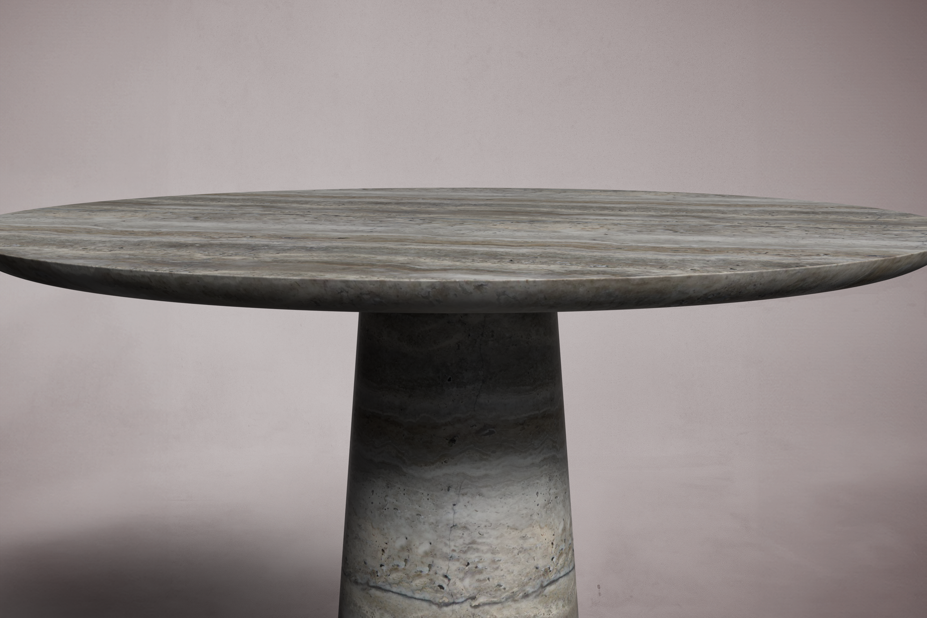 Essence Silver Travertine Round Table