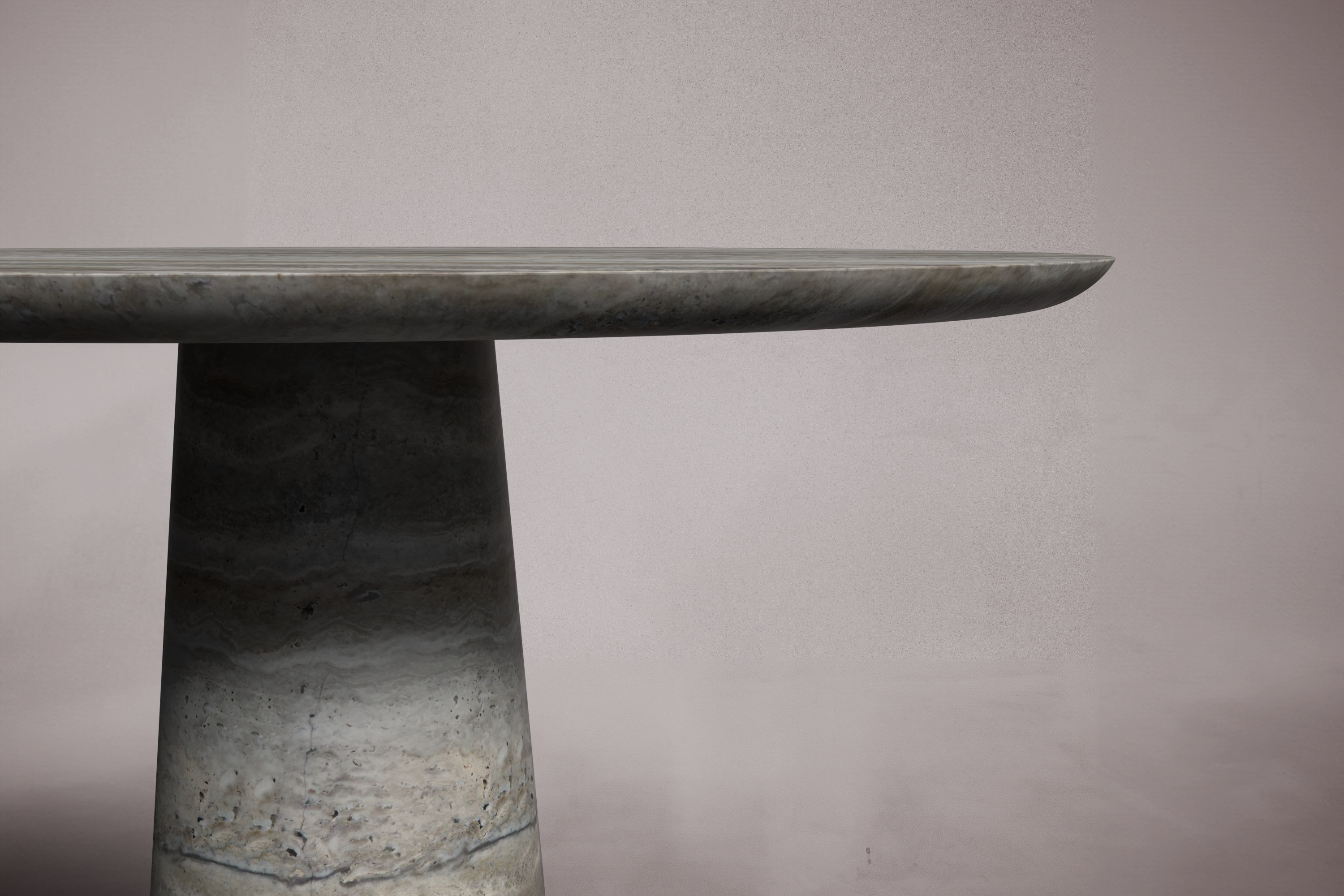 Essence Silver Travertine Round Table