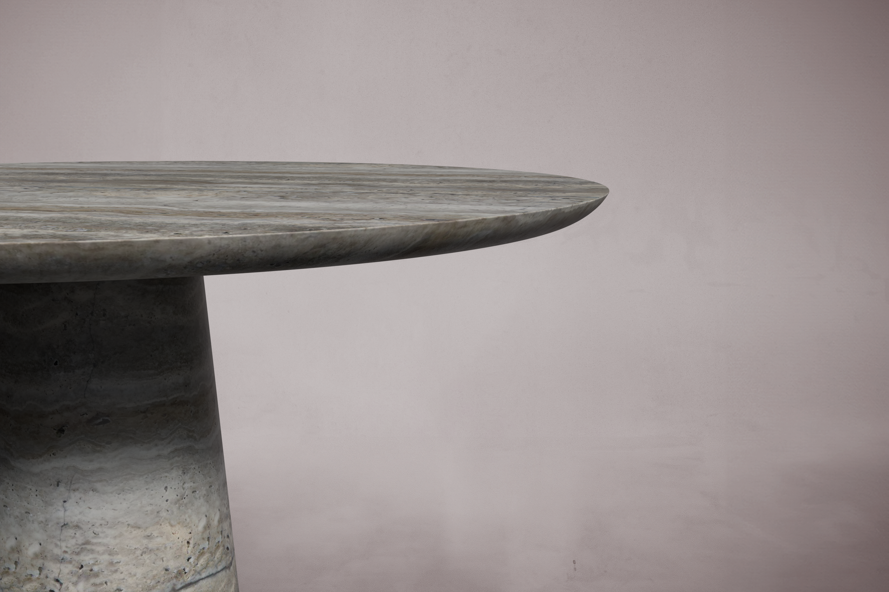 Essence Silver Travertine Round Table