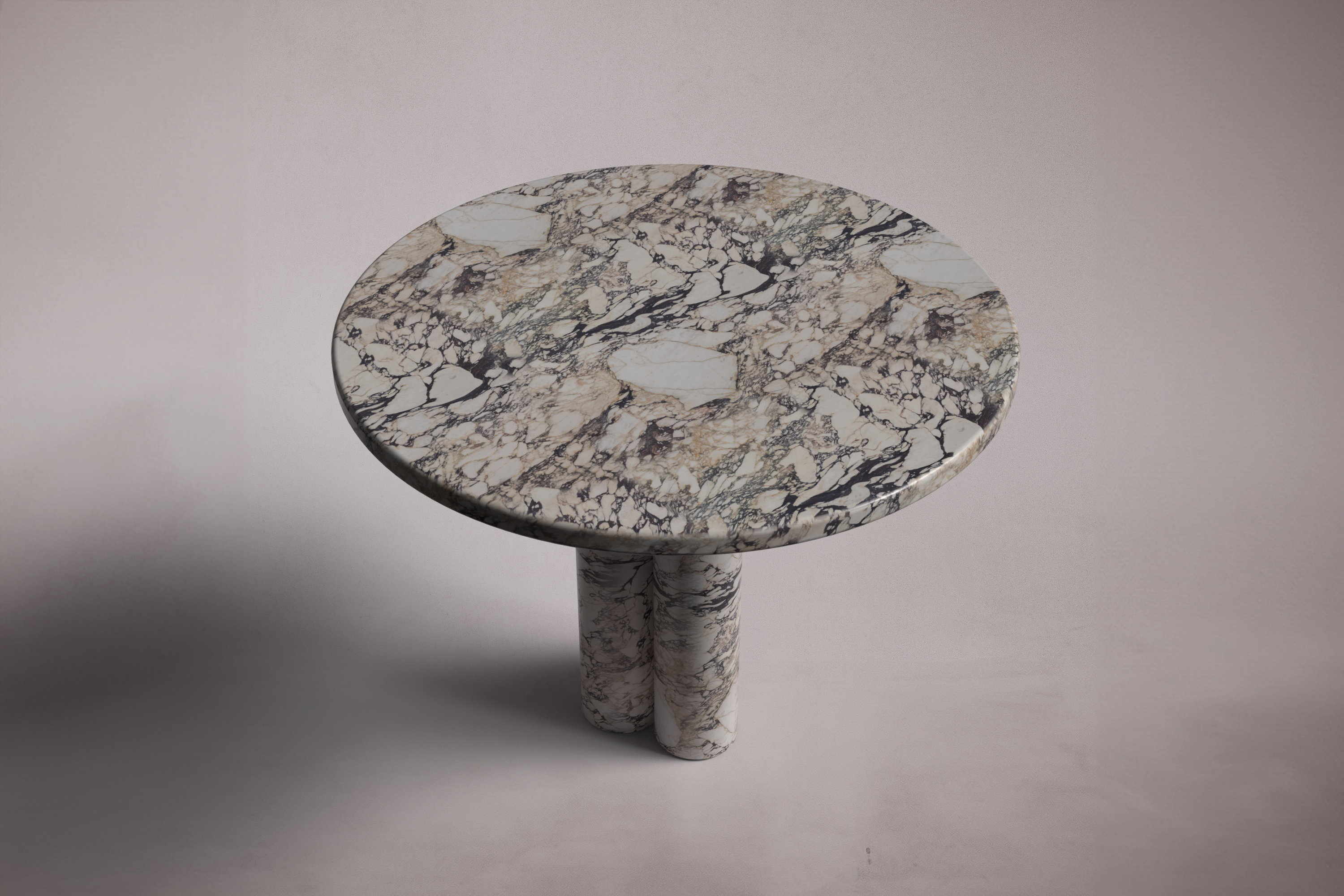 Zade Calacatta Viola Marble Round Table